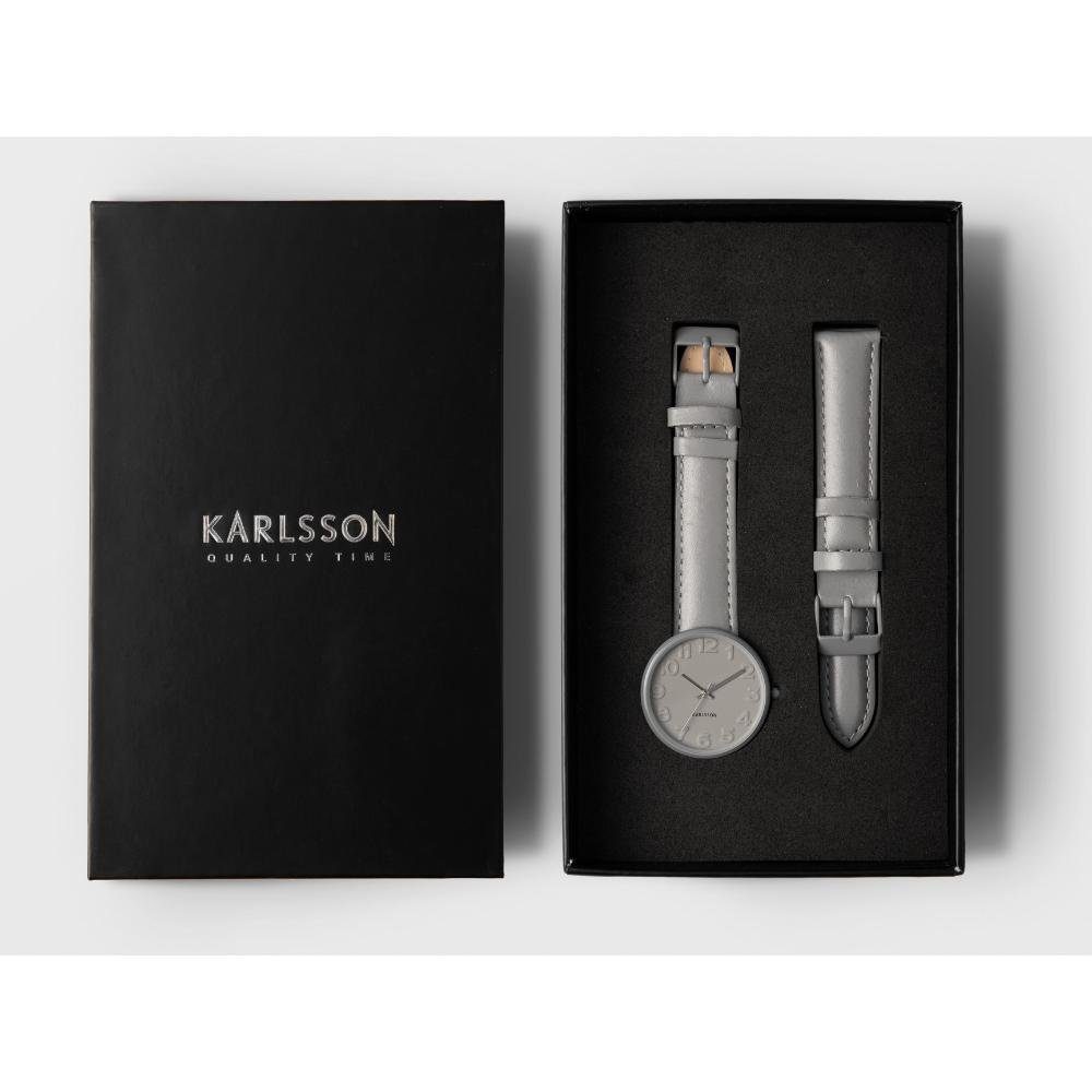 Karlsson Uhr Damenarmbanduhr Ms. Grey Mouse Grey women Steel for