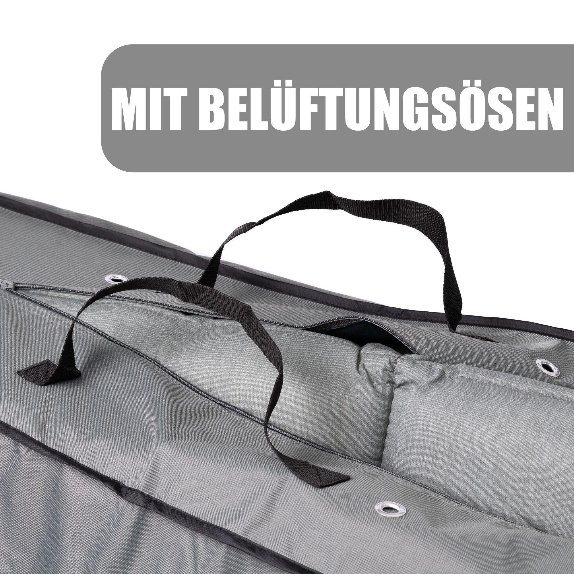 bonsport Abdeckhaube Auflagentasche für Gartenauflagen, grau