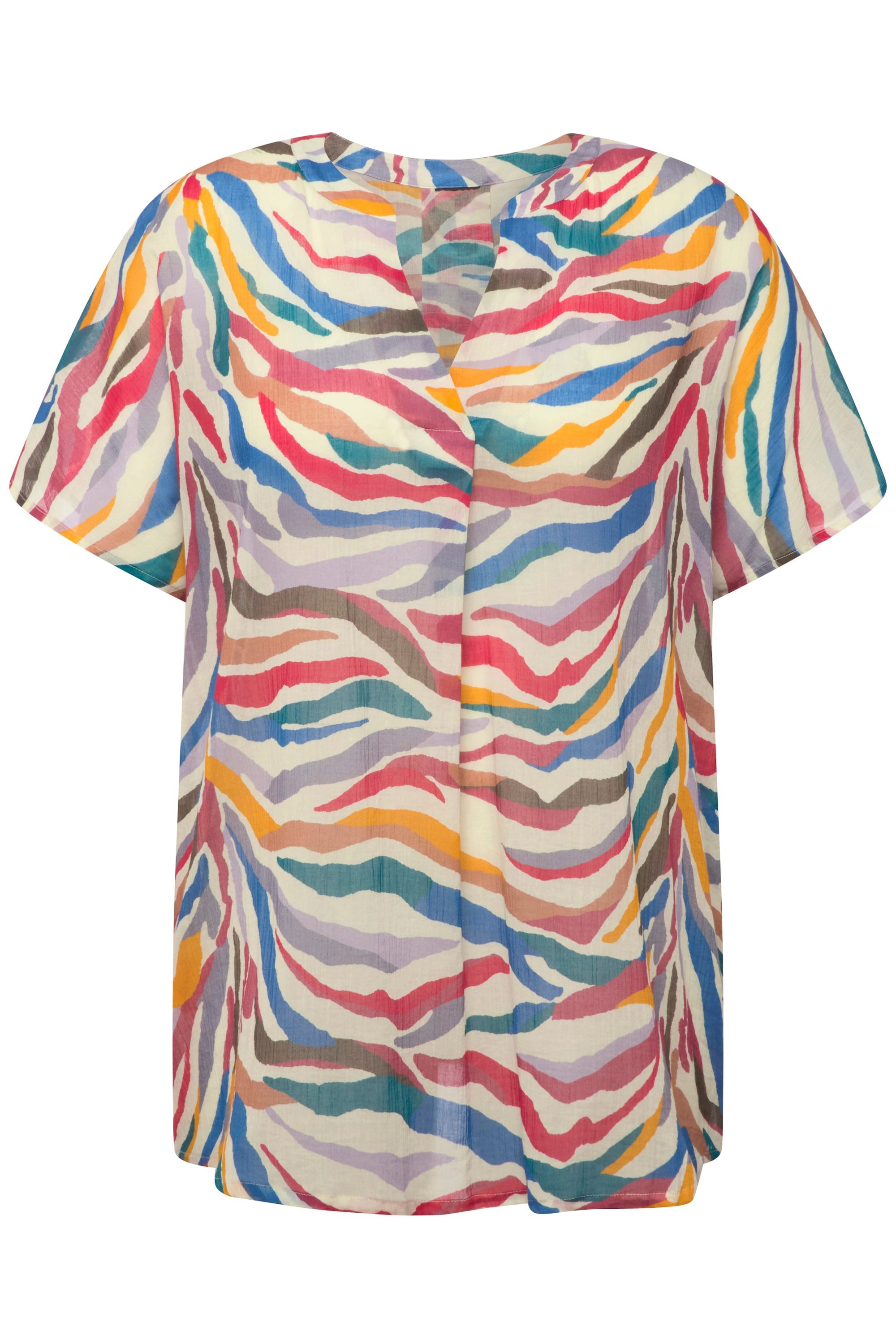Ulla Popken Tunika Bluse A-Linie Tunika-Ausschnitt günstig online kaufen
