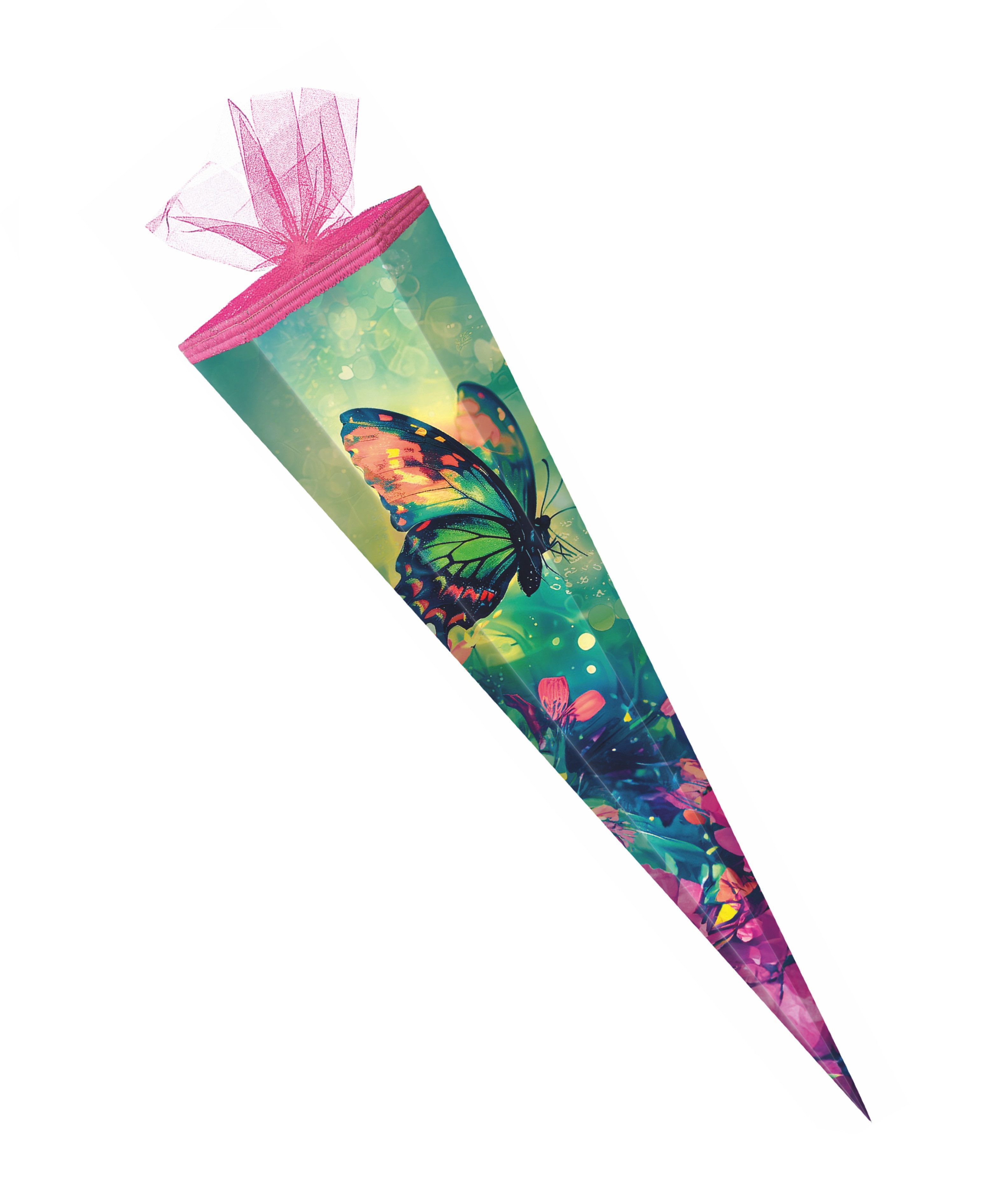 Verpackungsmittel GmbH Markneukirchen Schultüte Schultüte / Zuckertüte / 85cm / eckig / "Lovely Butterfly"