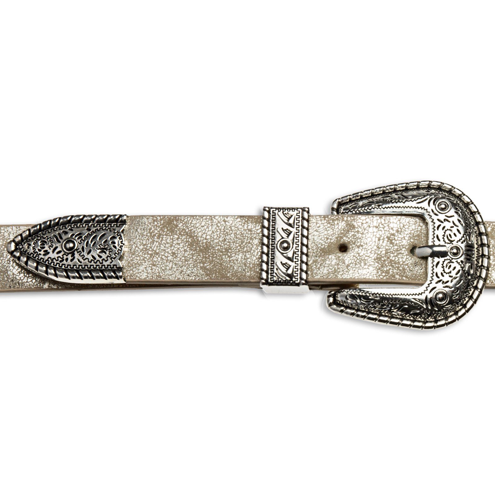 Taillengürtel gold Caspar Damen stylischer / Westerngürtel Trachtengürtel mit GU316 Doppelschnalle
