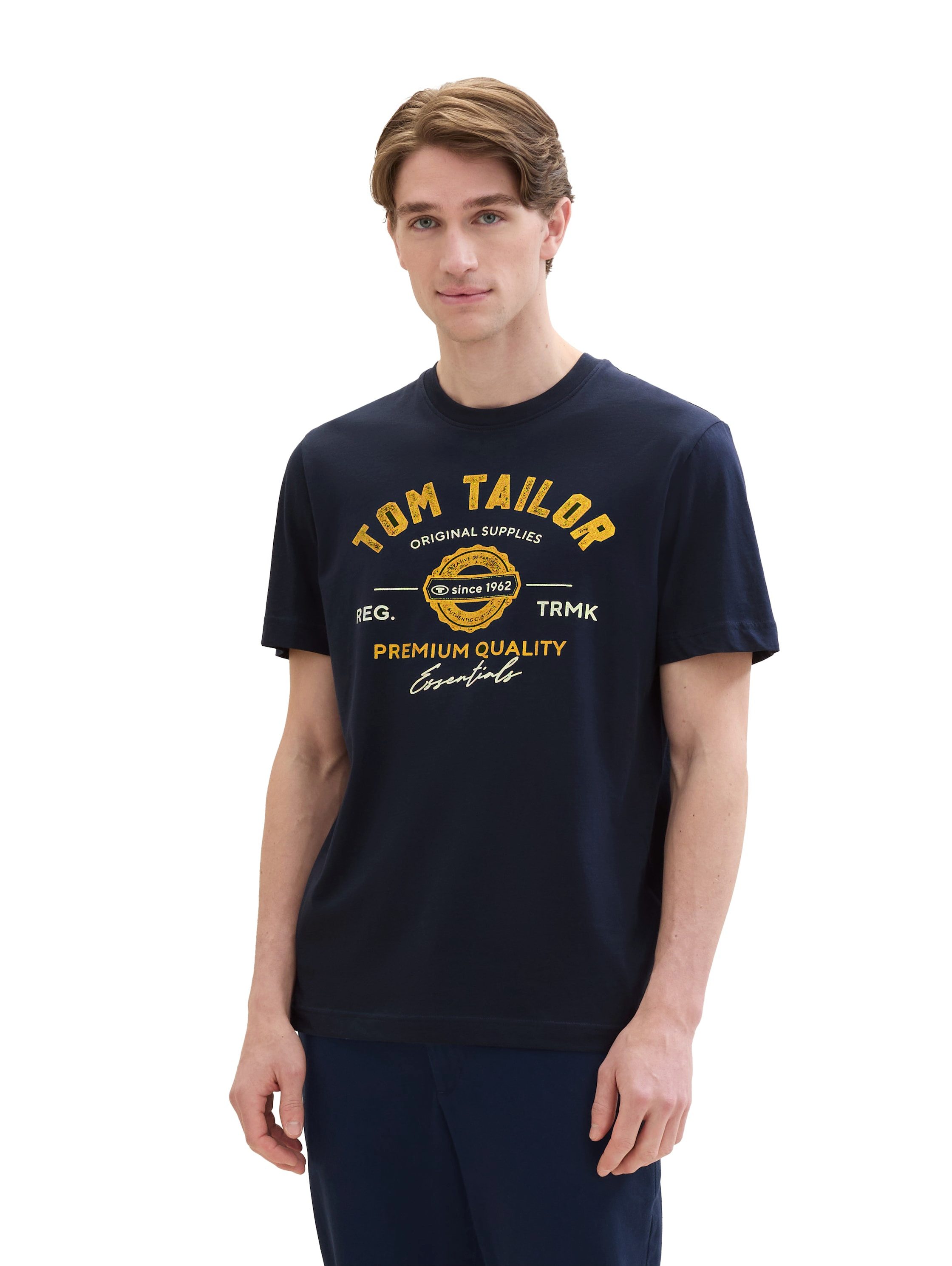 TOM TAILOR T-Shirt mit großem Logofrontprint