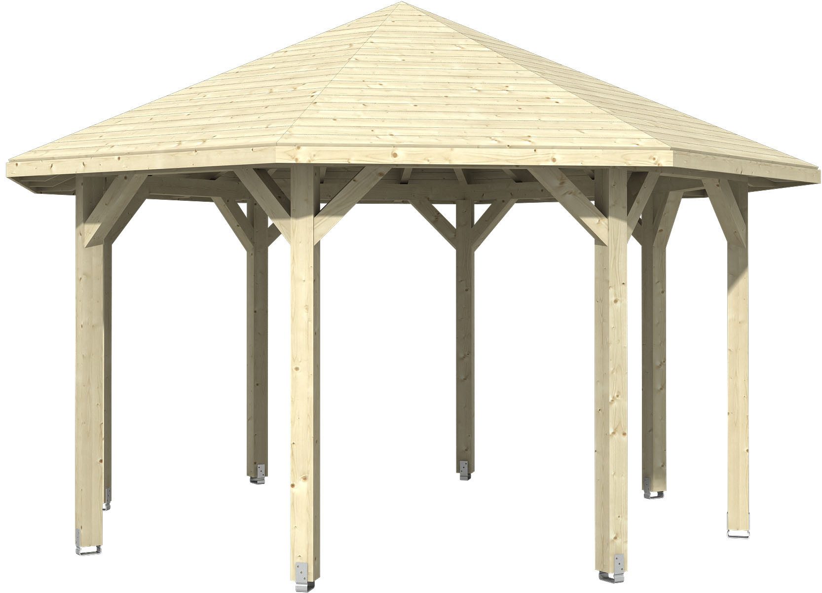 Skanholz Holzpavillon Nice 2, Leimholz, 399 x 399 cm