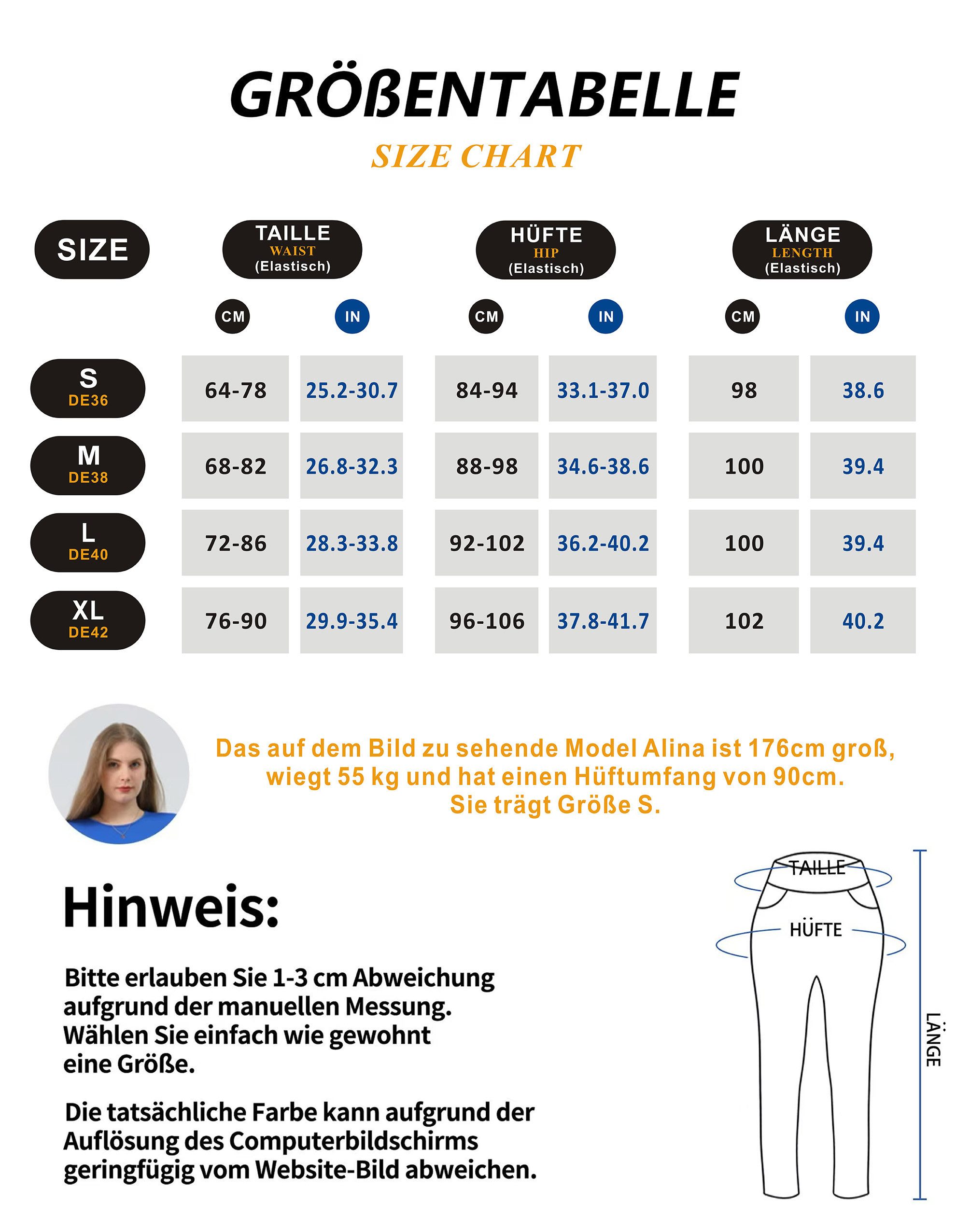 Jepo Leggings Elastische Damenhose Skinny slim günstig online kaufen