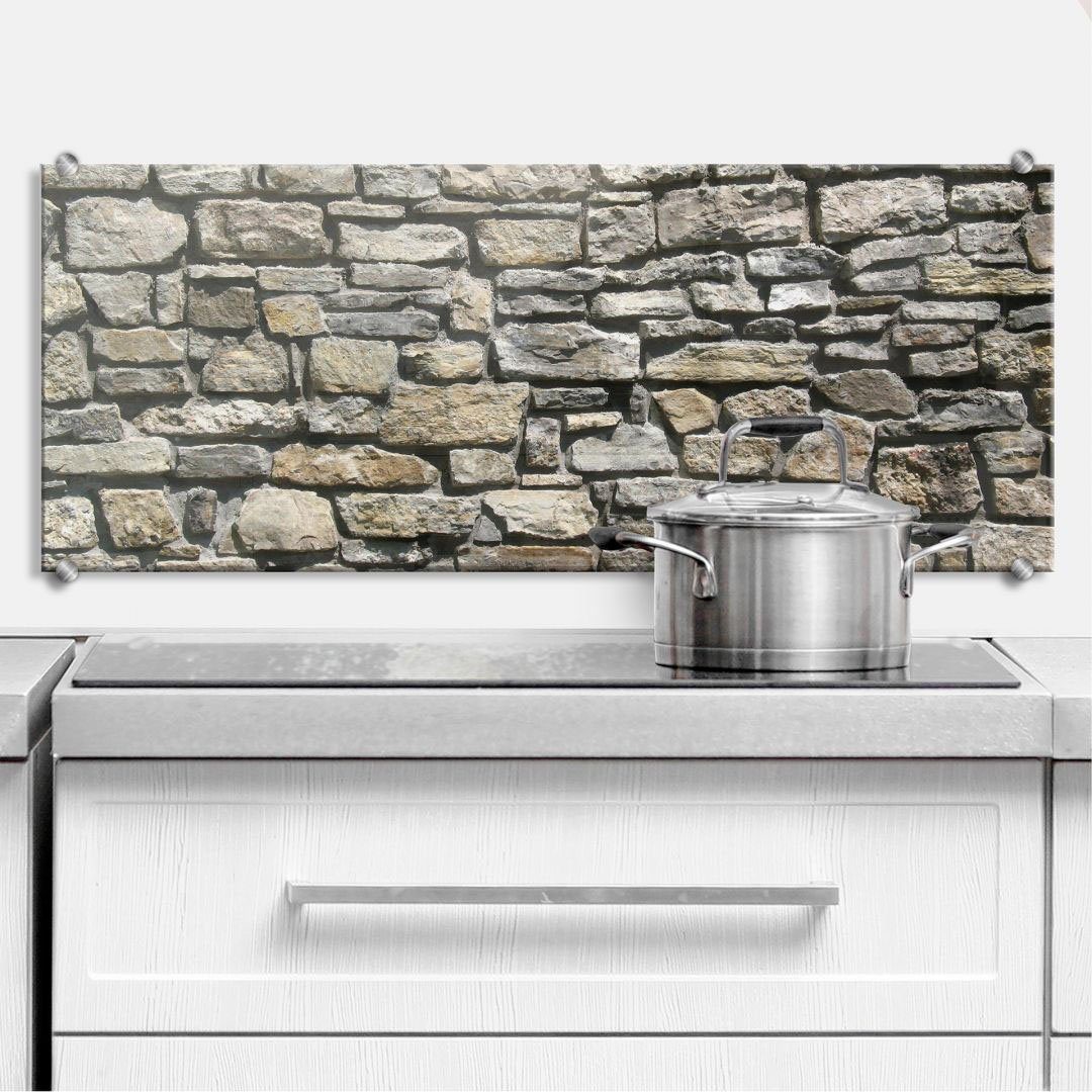Wall-Art Küchenrückwand »Steinoptik 3D Natursteinmauer«, (1-tlg)-HomeTrends