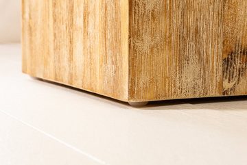 riess-ambiente Beistelltisch COLUMNA 50cm natur / teakgrau (Einzelartikel, 1-St), Wohnzimmer · Massivholz · Akazie · gekälkt · Deko-Blumensäule