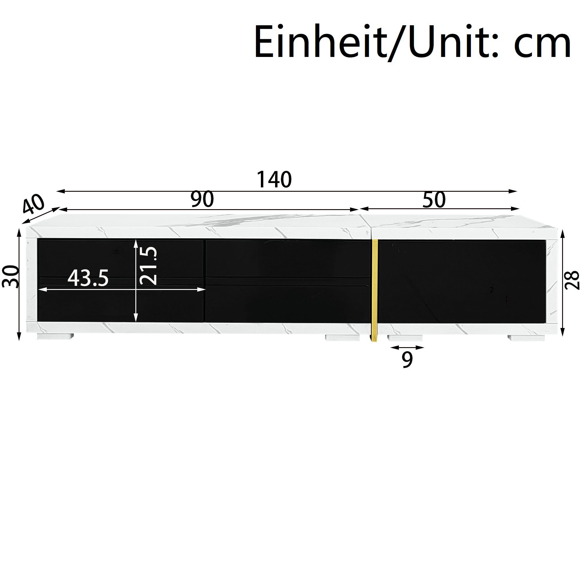 Ulife TV-Schrank Lowboard Fernsehtisch,TV-Board,TV-Ständer, 3 Türen, günstig online kaufen
