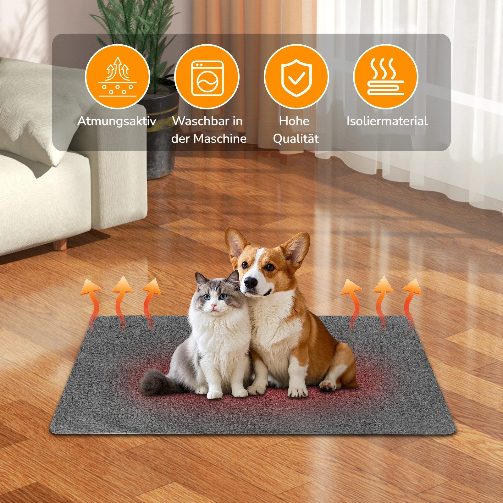 BlingBin Hundematte Wärmematte Heizdecke Katzenbett, Katzendecke Selbstheiz günstig online kaufen