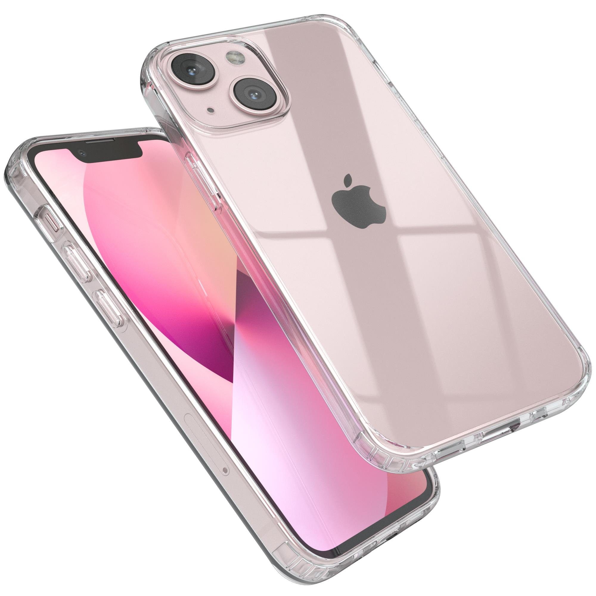 EAZY CASE Handyhülle Crystal Clear Case für Apple iPhone 13 Mini 5,4 Zoll,  Schutzhülle Kameraschutz Silikonhülle Transparent Handyhülle Slimcover