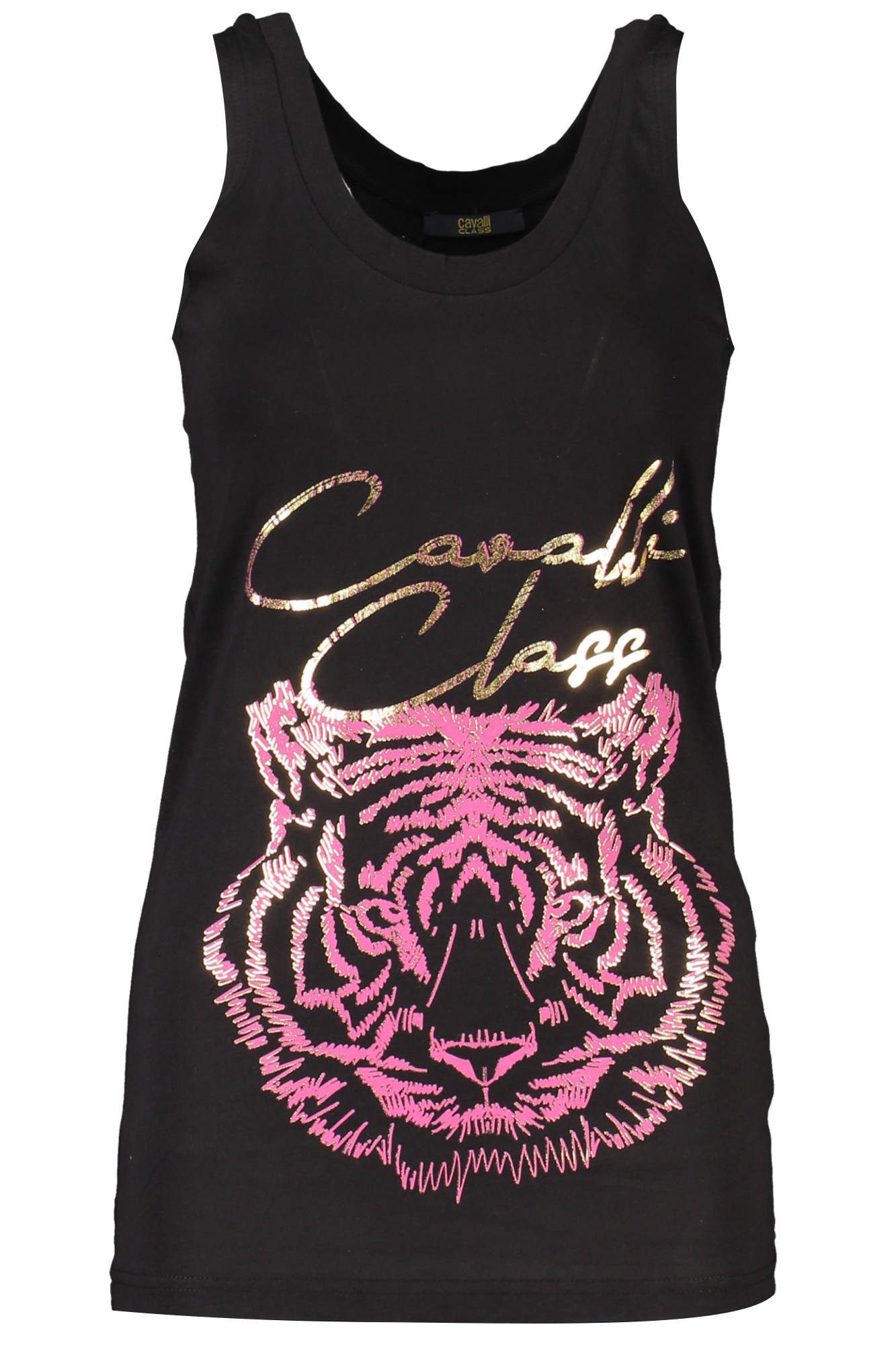 Cavalli Class T-Shirt Elegantes Schwarzes Damen-Tanktop günstig online kaufen
