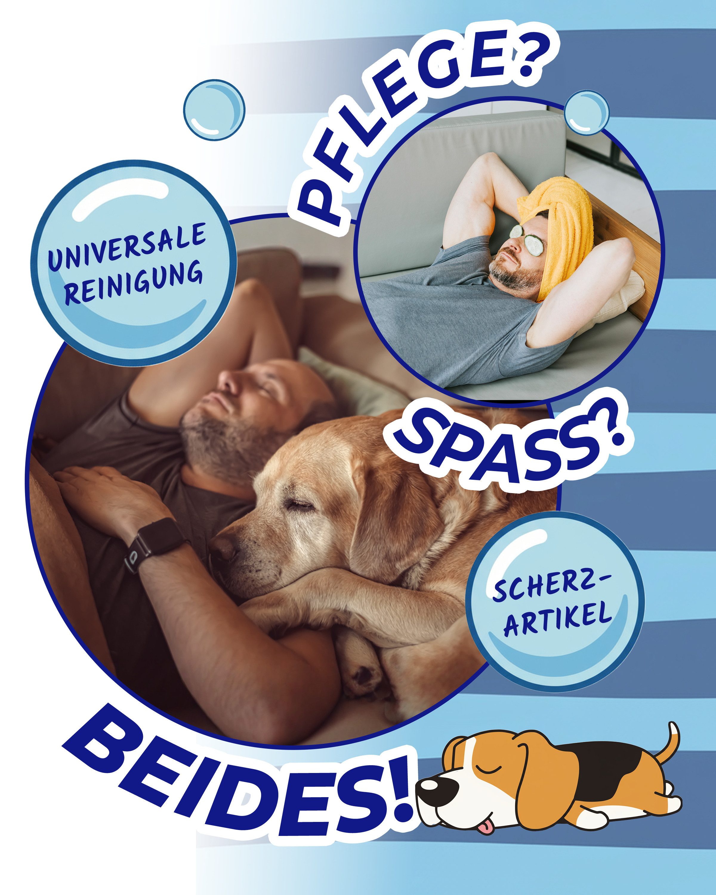 Deggelbam Duschgel 7in1 Männershampoo für den faulen Hund, Spaßgeschenk, Geschenkidee, Männergeschenk, Geburtstagsgeschenk
