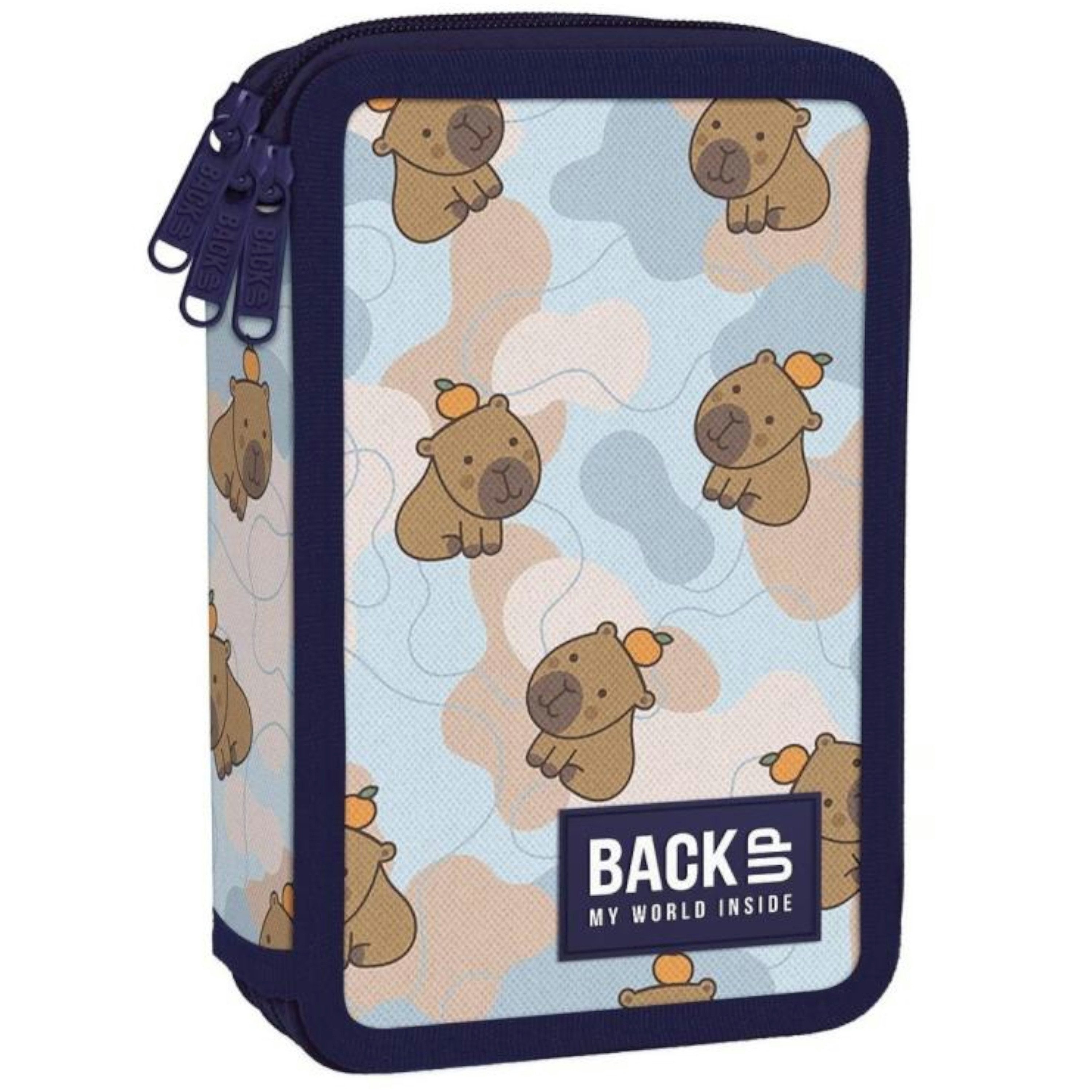 GOLDKIDS Federmäppchen 3 Fächer - Mäppchen für Mädchen und Jungen -, (Federmappe 3-Fach, Federtasche Gefüllte), Schüleretui Schulmäppchen