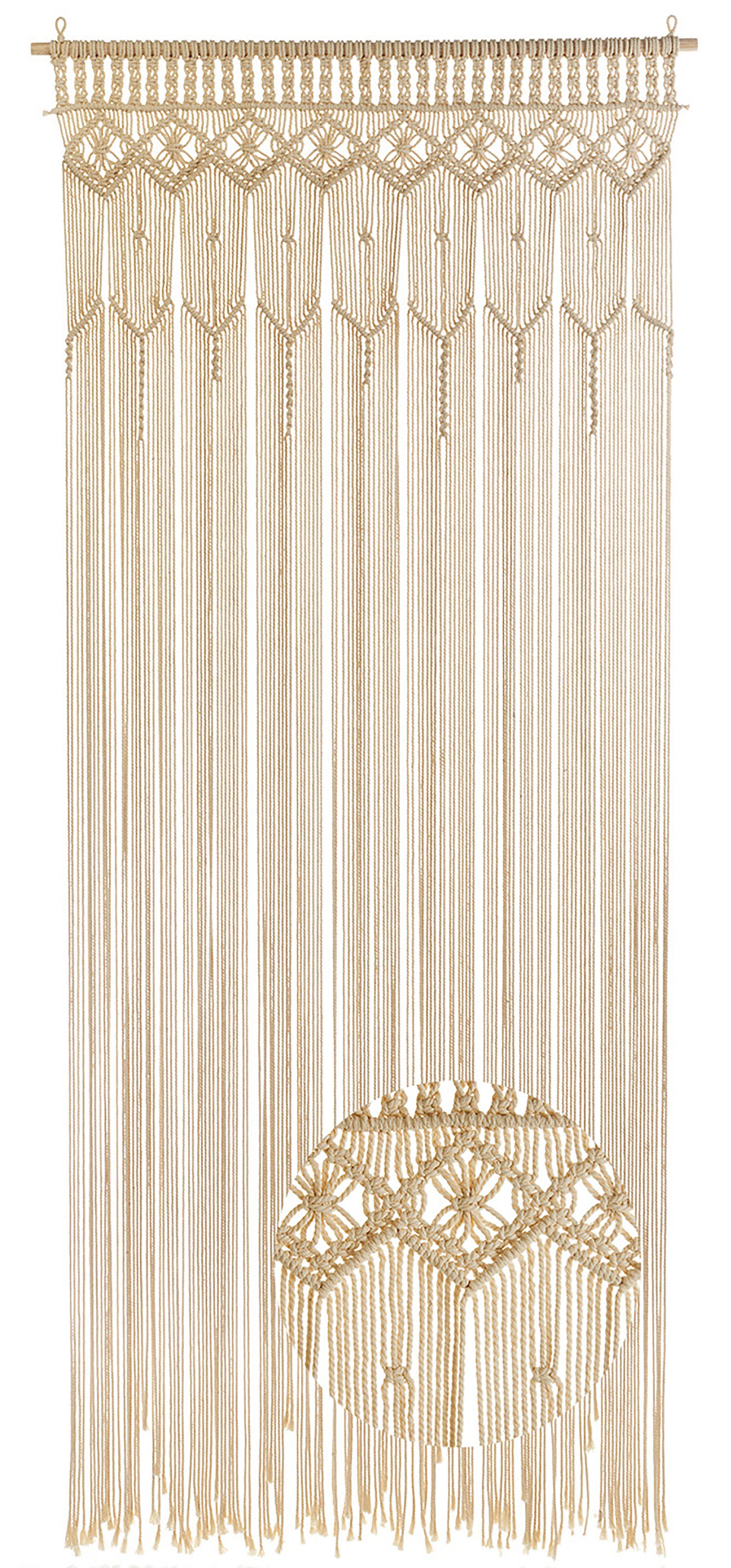 Kobolo Türvorhang Vorhang Instektenschutz LACE beige 132 Stränge 95x210cm ( günstig online kaufen