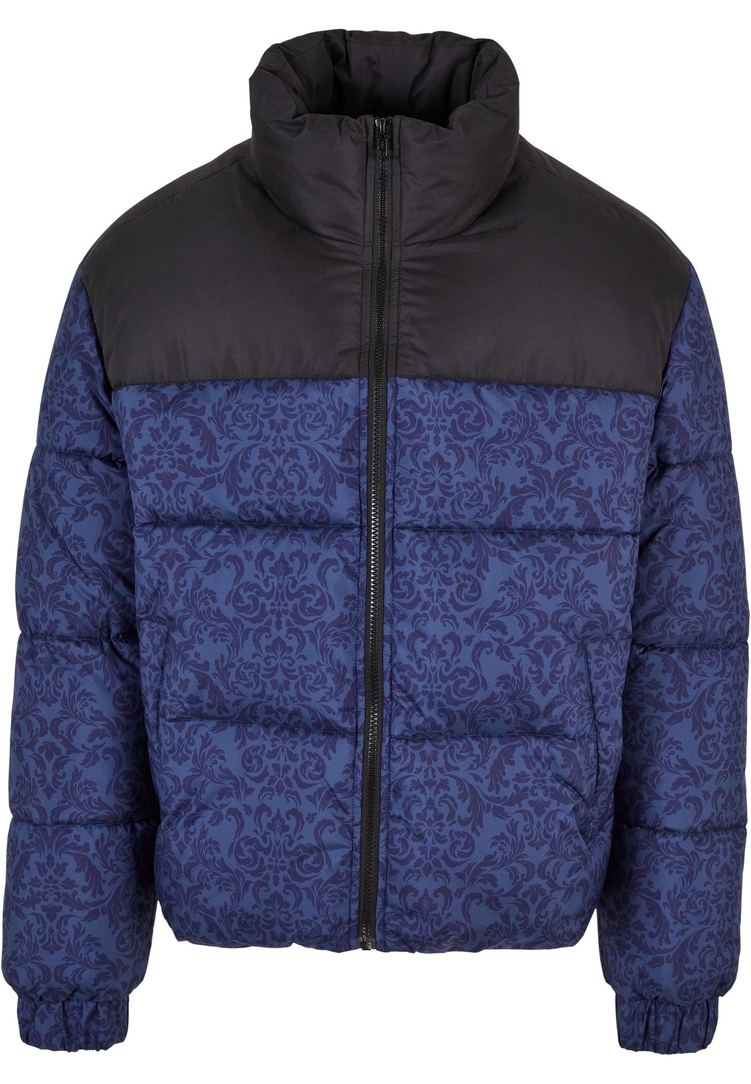 Puffer Herren (1-St) AOP Retro damast URBAN Winterjacke CLASSICS darkblue Jacket aop