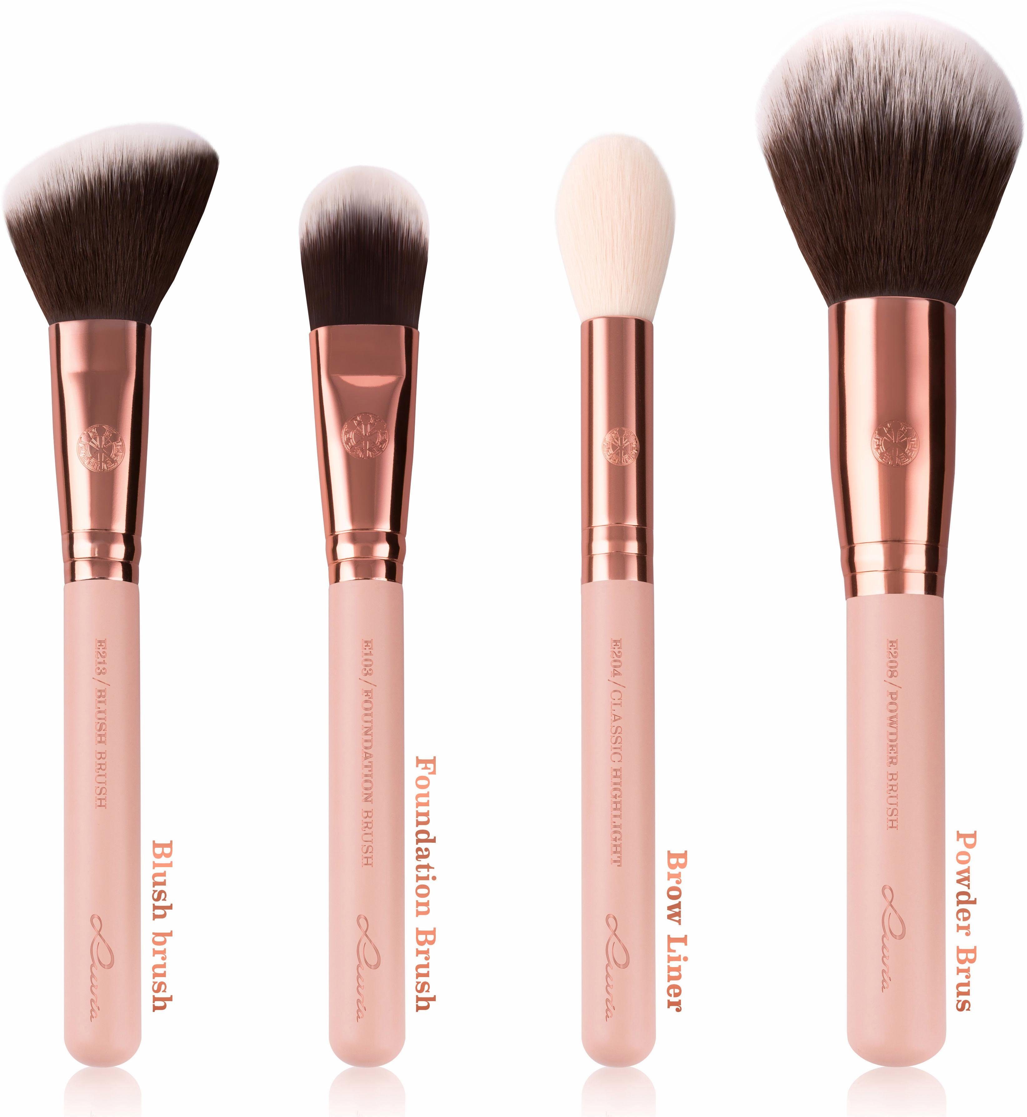 Luvia Cosmetics Kosmetikpinsel-Set ESSENTIAL BRUSHES - ROSE GOLDEN VINTAGE, 15 tlg., vegan