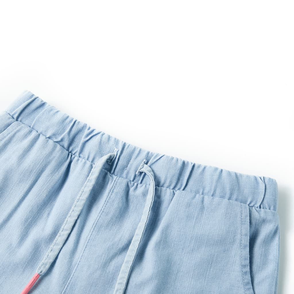 vidaXL Trainingshose Kindershorts Helles Jeansblau 140