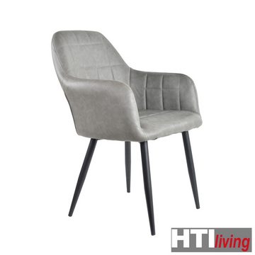 HTI-Living Esszimmerstuhl Armlehnenstuhl Kunstleder Vintage 2er Set (Set, 2 St), bequemer Stuhl für Ess- und Wohnzimmer