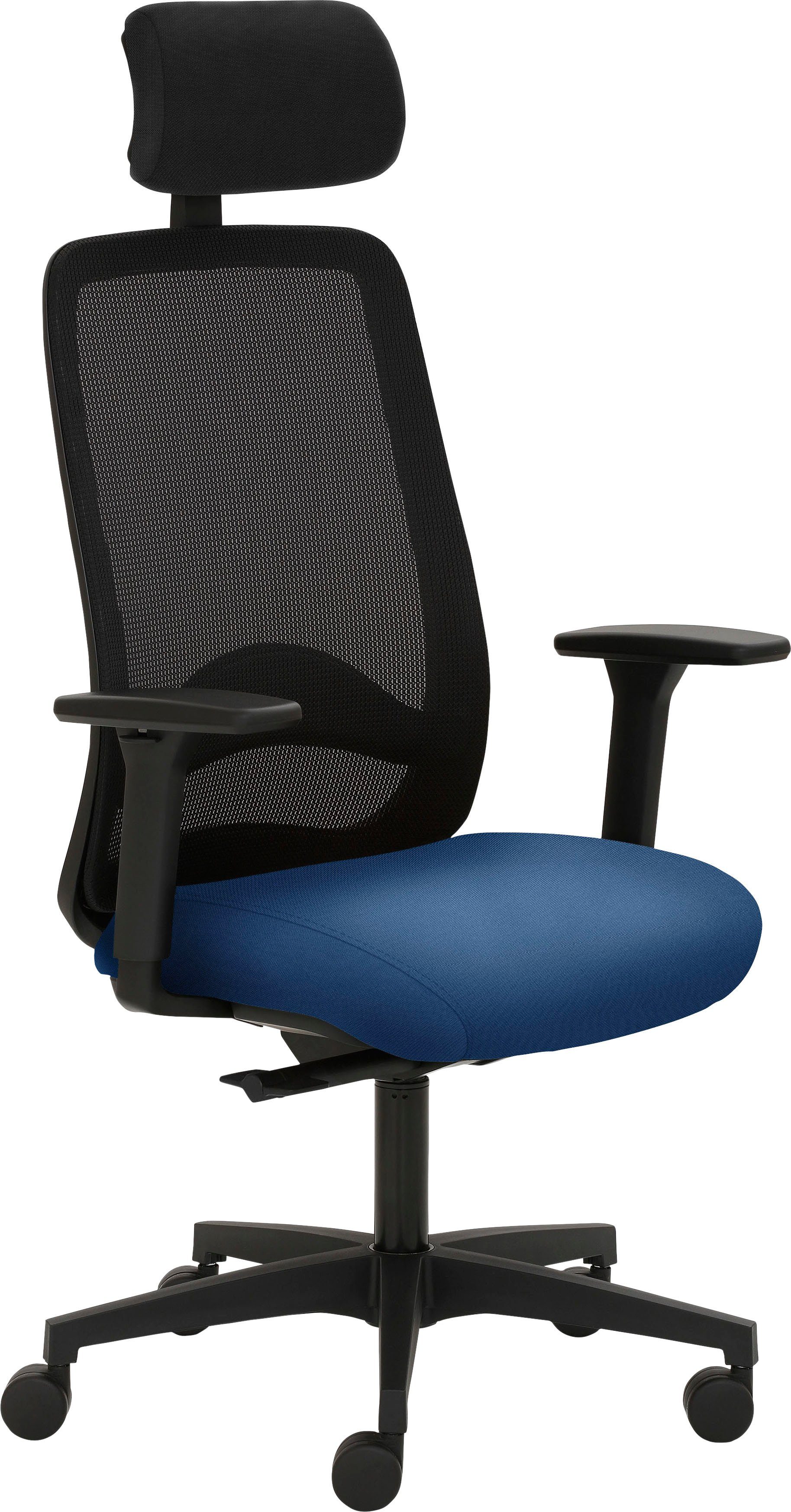Mayer Sitzmöbel Drehstuhl 2228, höhenverstellbare Armlehnen, Kopfstütze, Sitztiefenverstellung Blau | Blau
