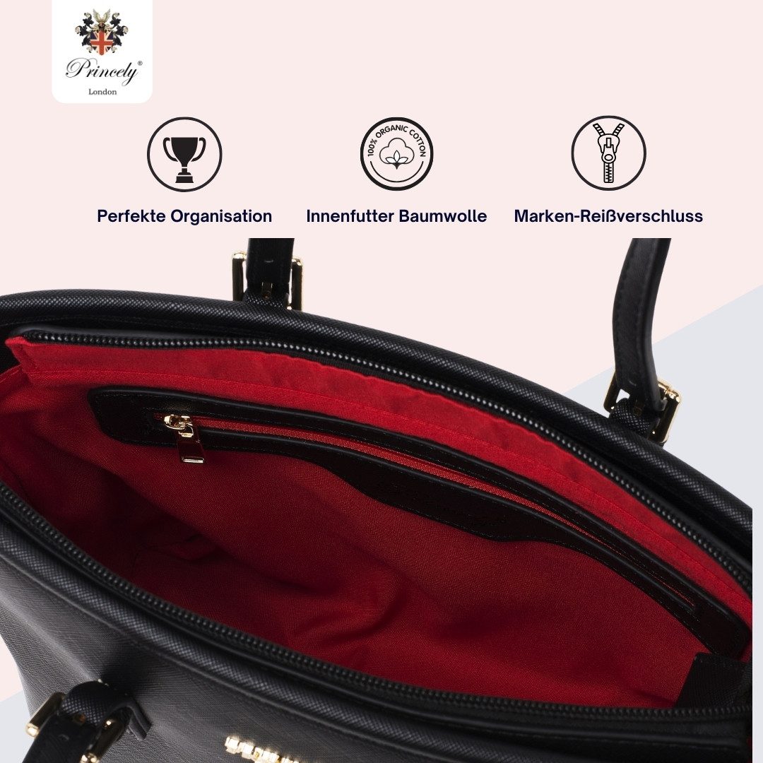 Princely London Handtasche Beverly Small - Handtasche - Kleine Shopper-Tasche mit Schultergurt