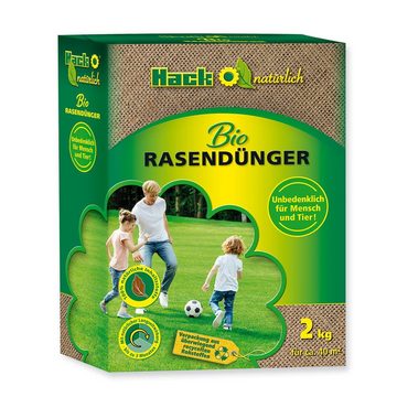 Hack Rasendünger HACK Bio Rasendünger 2 kg + Rasenpellets (Sport + Spielrasen), ohne-HACK-Bio-Dünger