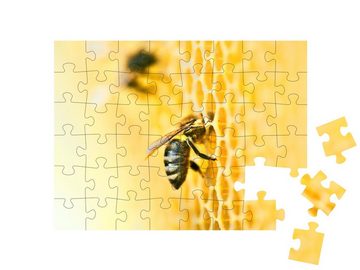 puzzleYOU Puzzle Bienenstock mit Honigwabe und Bienen, 48 Puzzleteile, puzzleYOU-Kollektionen Bienen