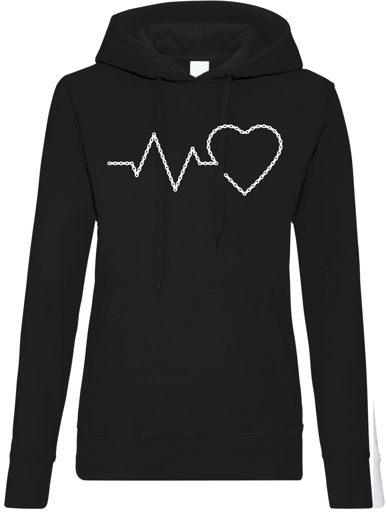 Youth Designz Kapuzenpullover Heartbeat Fahrradkette Damen günstig online kaufen