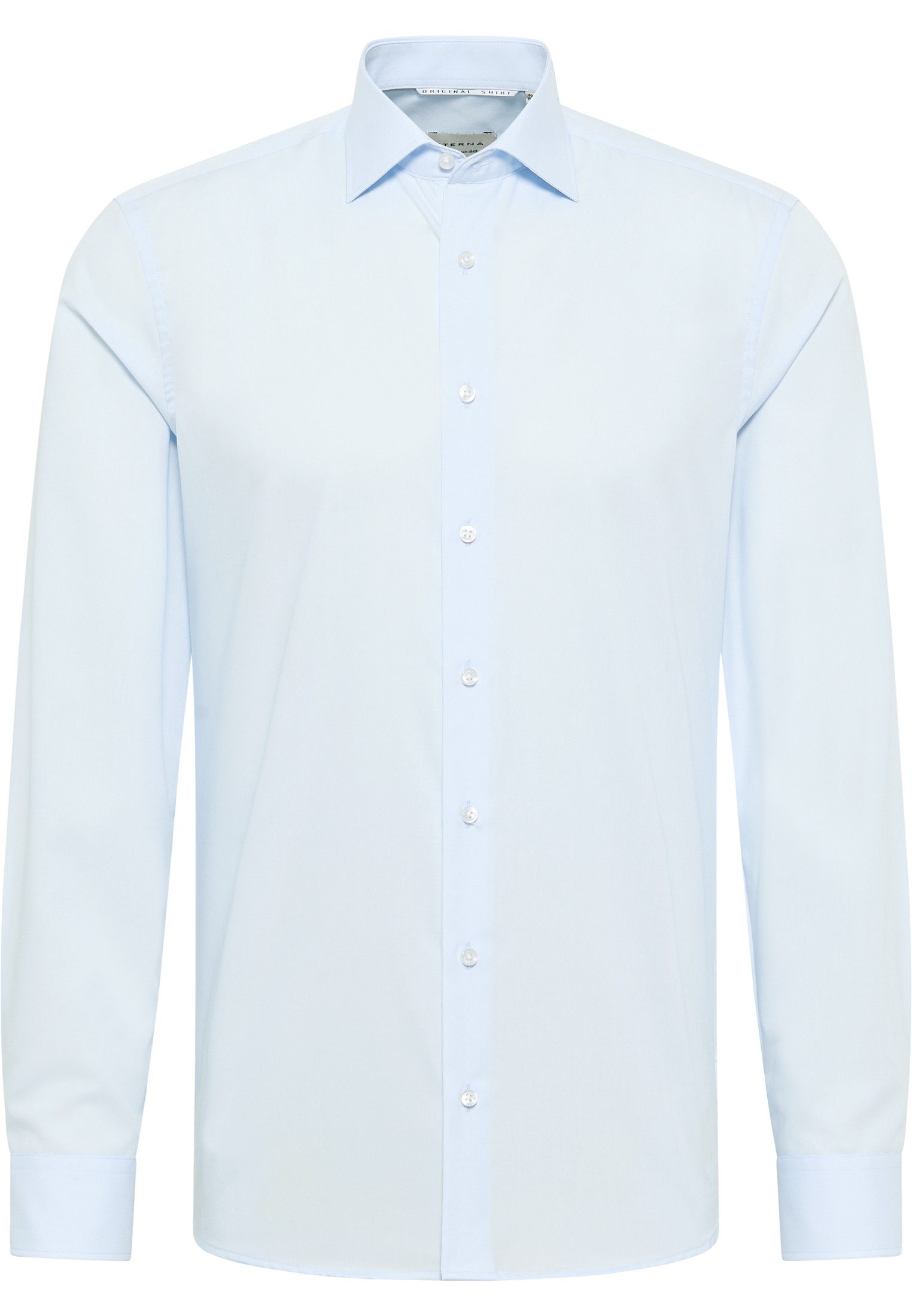 Klassische Bluse ETERNA SLIM FIT Langarm Hemd hellblau popeline 1100-10-F170
