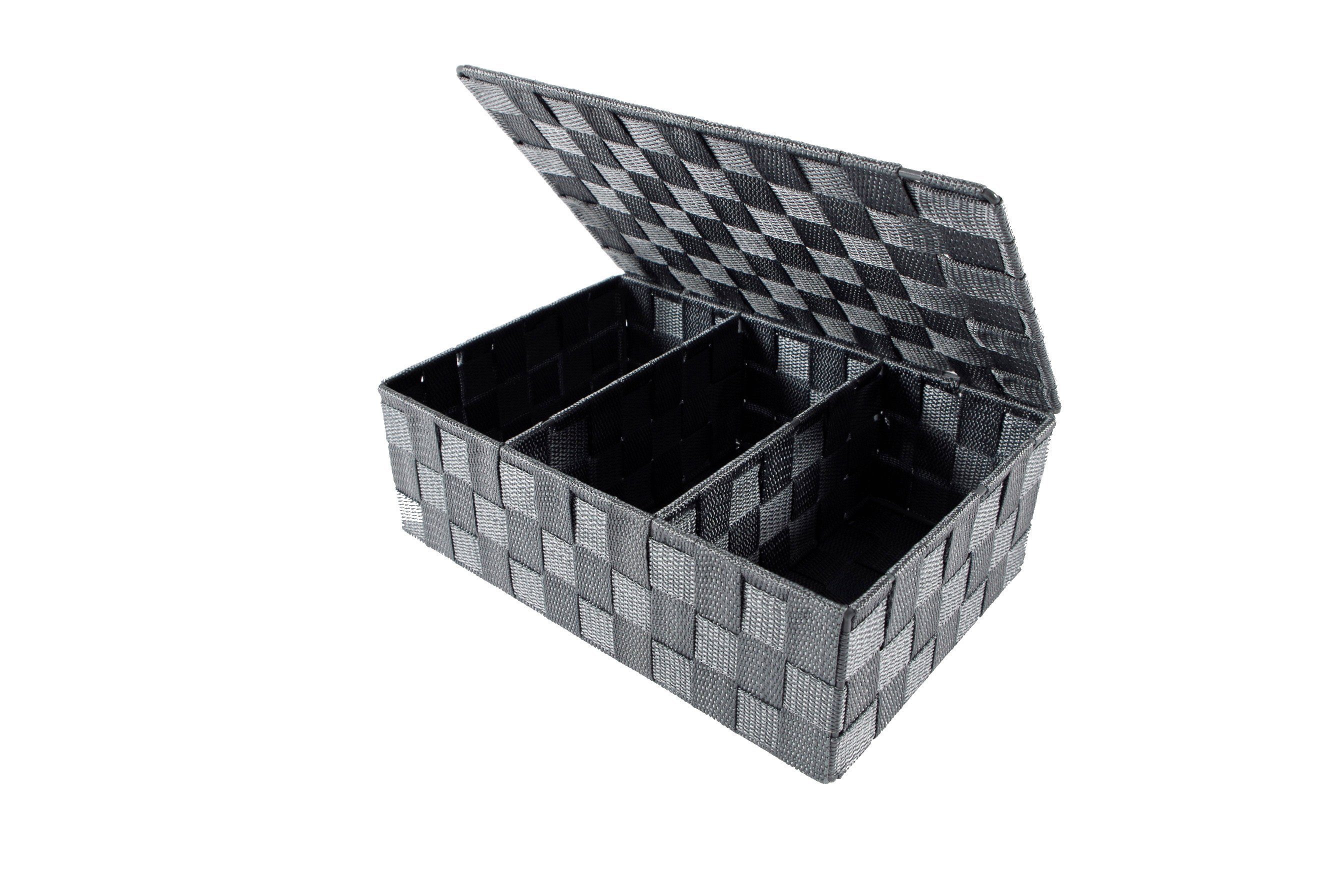 Kobolo Aufbewahrungskorb »Regalkorb grau mit Deckel Nylon auf Metallrahmen«  online kaufen | OTTO