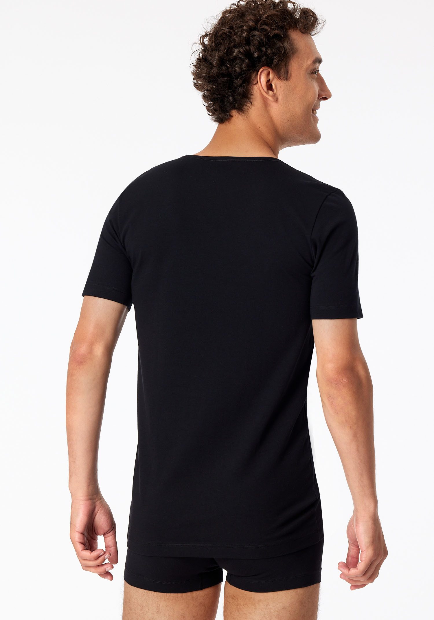 Schiesser V-Shirt 95/5 (2er-Pack) mit tiefem V-Ausschnitt