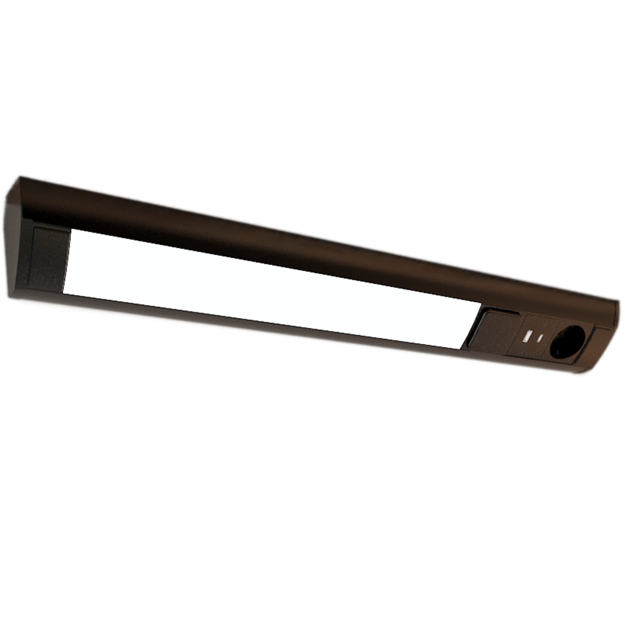 kalb LED Unterbauleuchte LED Unterbauleuchte mit Schalter u. 230V Steckdose USB-Port Typ A u. C, Kippschalter, Warmweiß