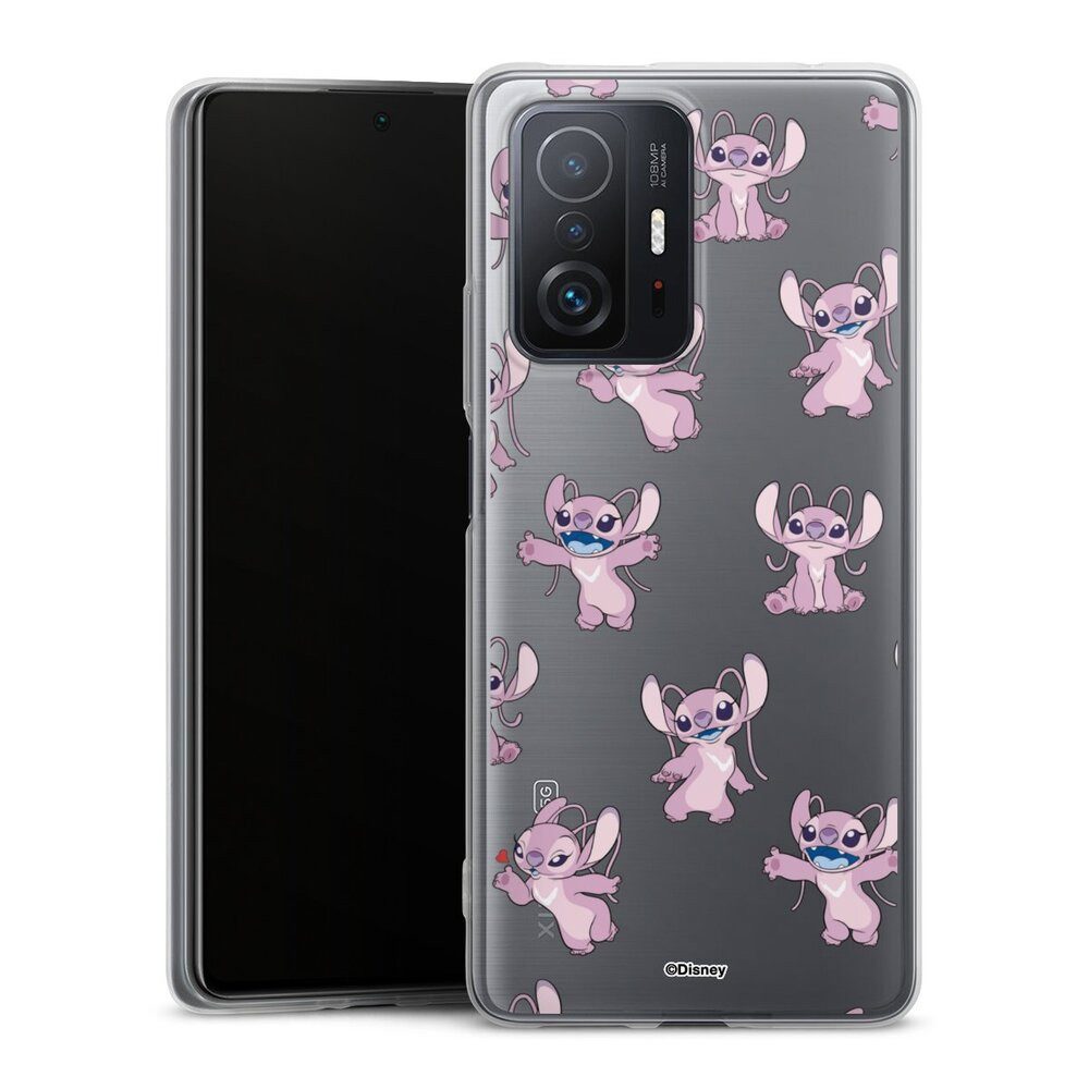 DeinDesign Handyhülle Lilo & Stitch Engel Disney Angel Faces Pattern Transparent, Xiaomi 11T 5G Slim Case Silikon Hülle Ultra Dünn Schutzhülle
