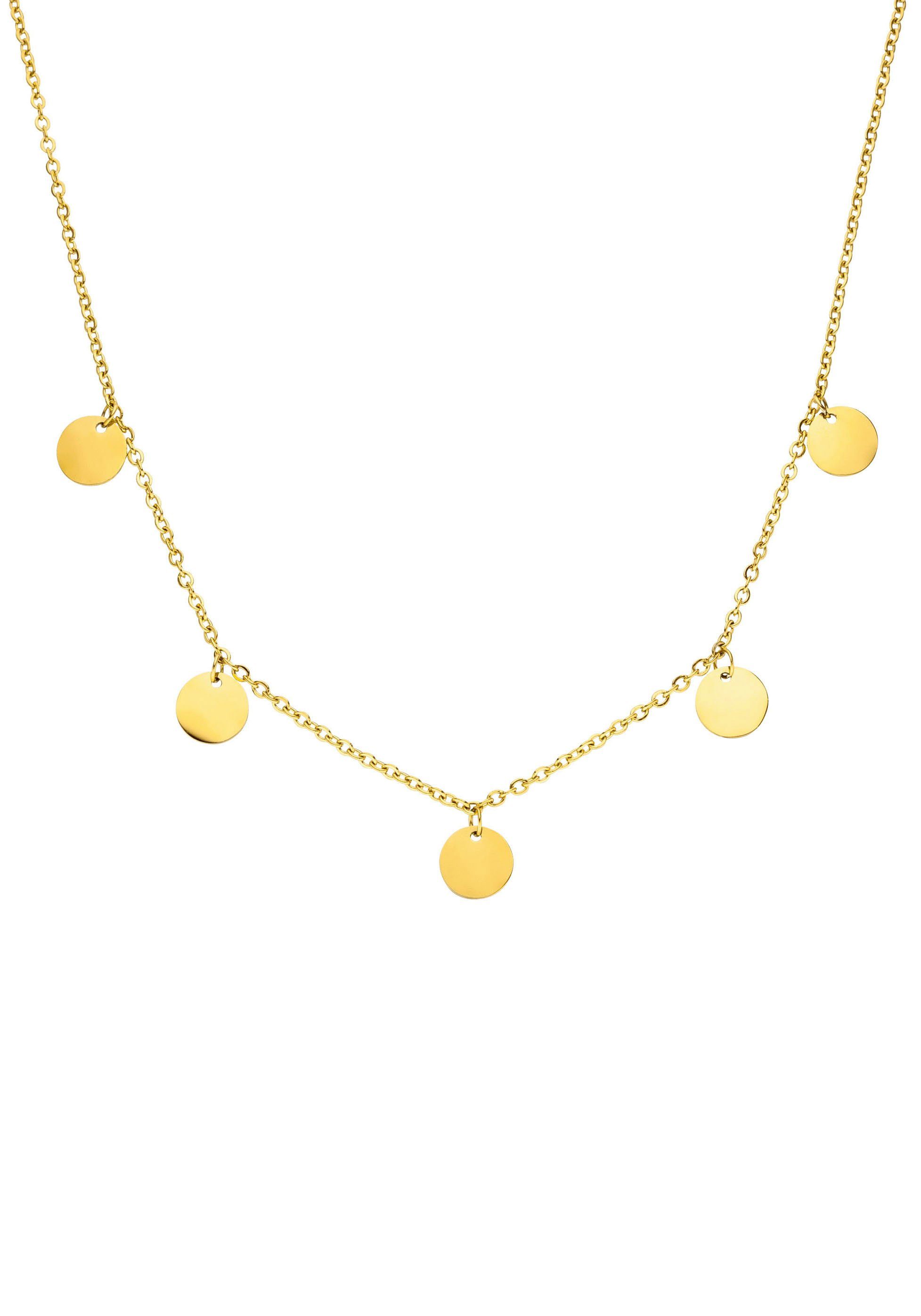 Kette mit Anhänger Schmuck Geschenk Kalea, Plättchen, Kreis, rund, Necklace-Kalea