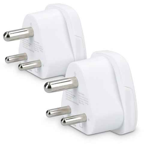 kwmobile 2x Reiseadapter Typ-D, für Indien/Sri Lanka/Nepal Stromadapter, 5,00 cm