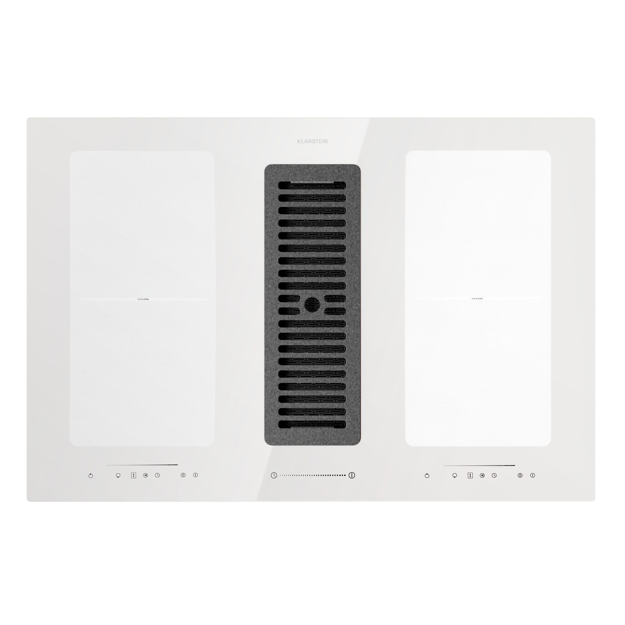 Klarstein Induktions-Kochfeld Full House, Kochfelder mit Abzugshaube Induktion Hob 2 Flex 4 Zonen