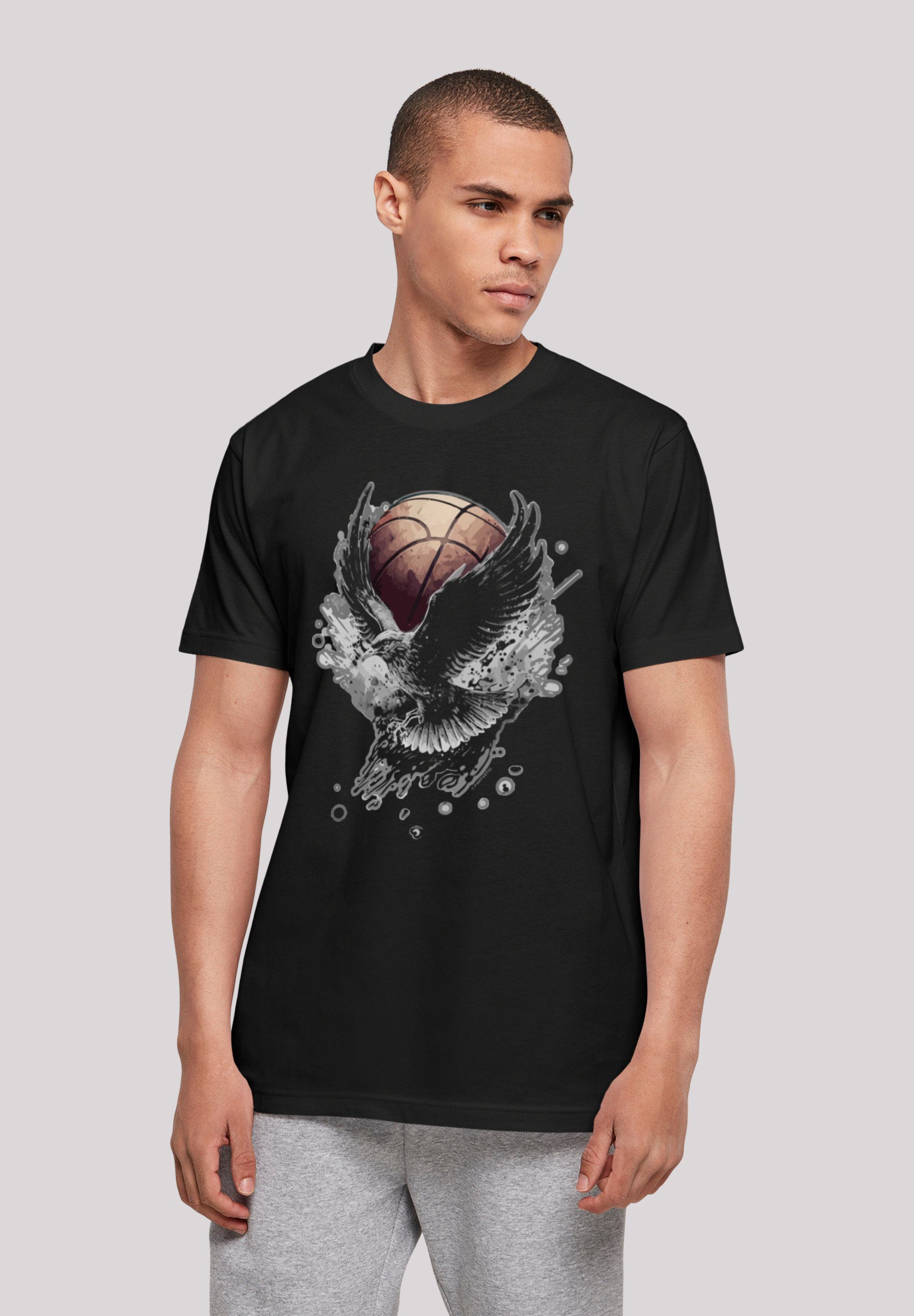 Adler T-Shirt Print Basketball schwarz F4NT4STIC
