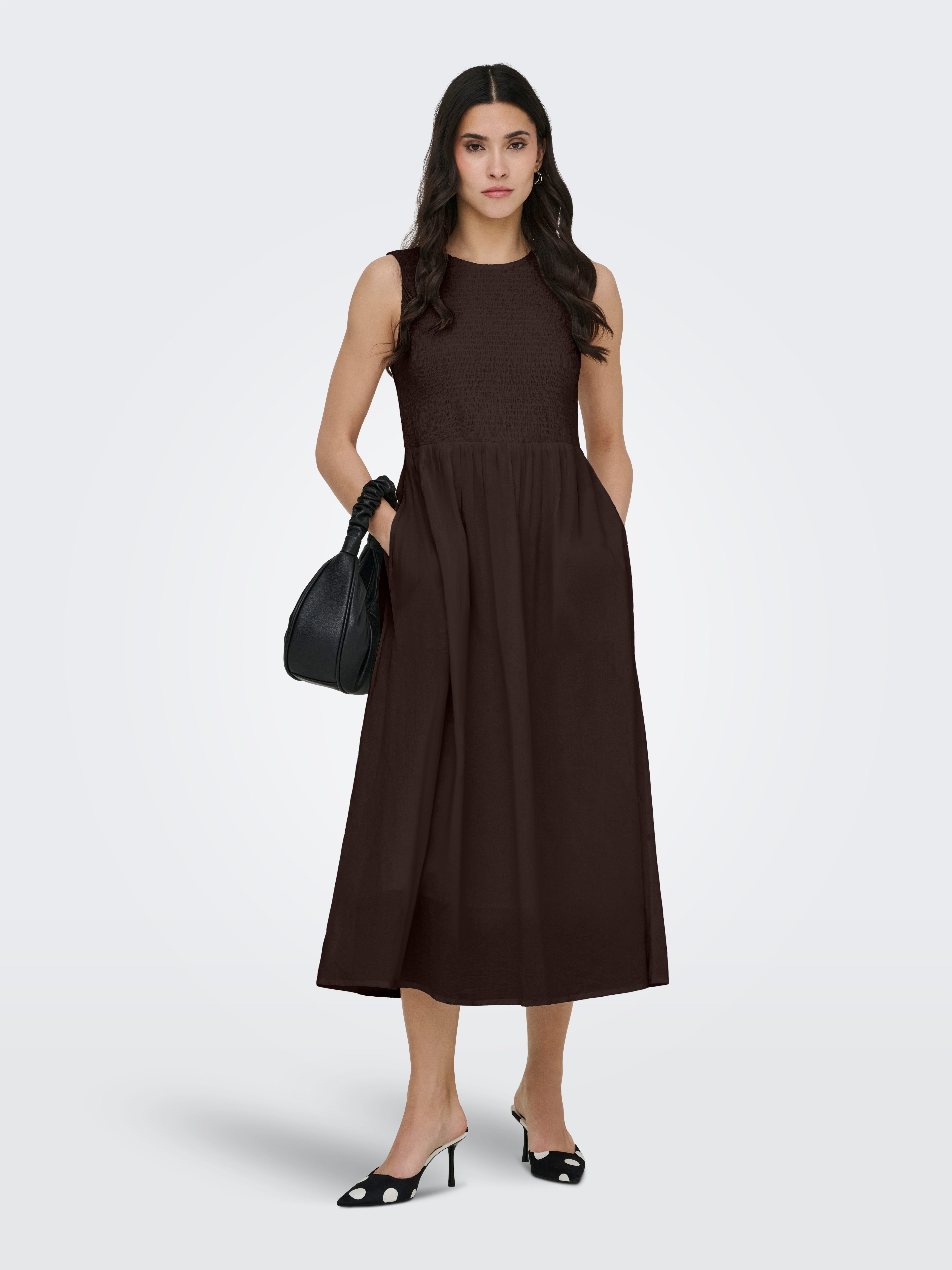 JDY Midikleid JDYDIEGO S/L SMOCK MIDI DRESS WVN NOOS