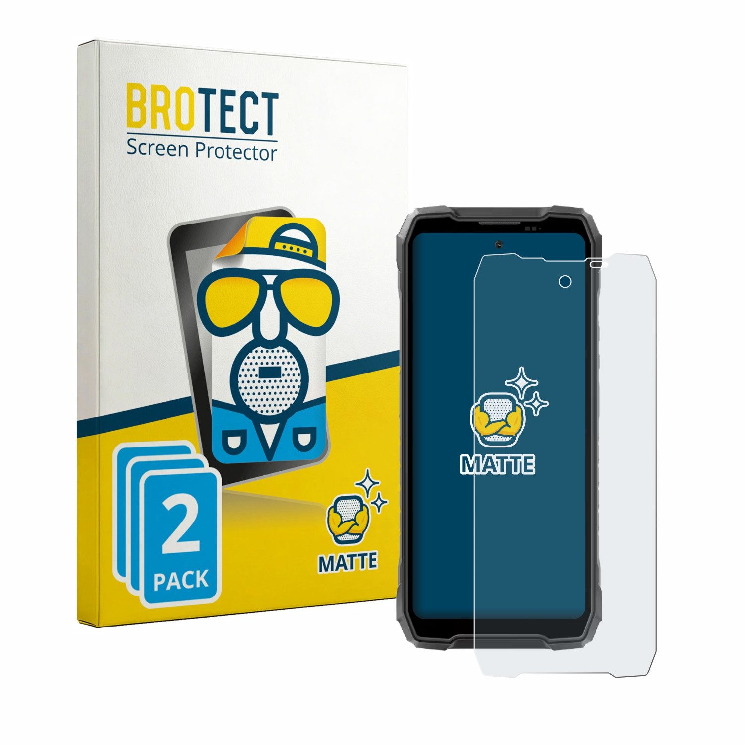 BROTECT Displayschutzfolie Schutzfolie für Blackview Rock 5, 2 Stück, Displayschutz Schutz Folie Matt Entspiegelungsfolie