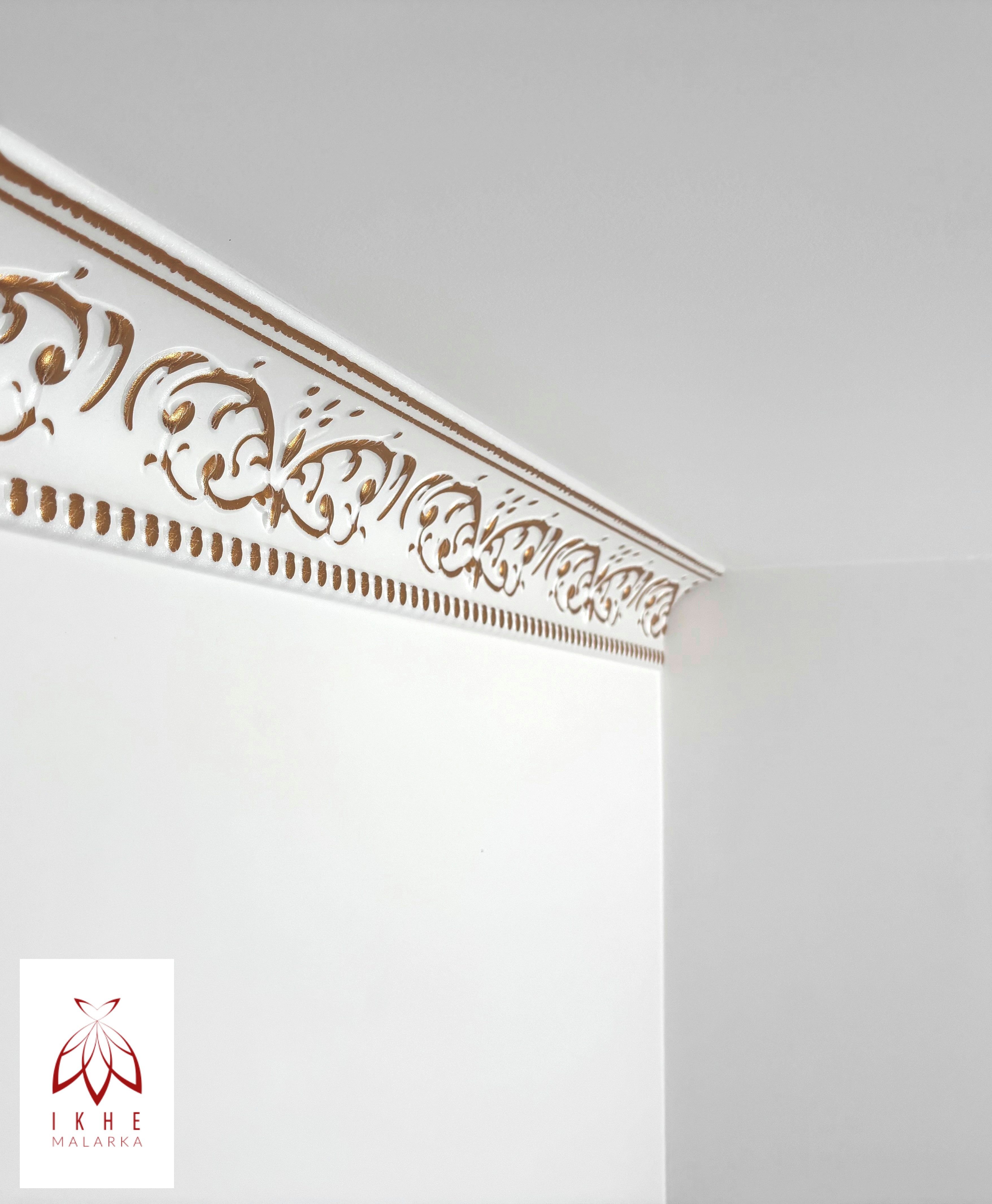 IKHEMalarka Deckenleiste Stuckleisten aus XPS Polystyrol – weiße Zierleiste günstig online kaufen