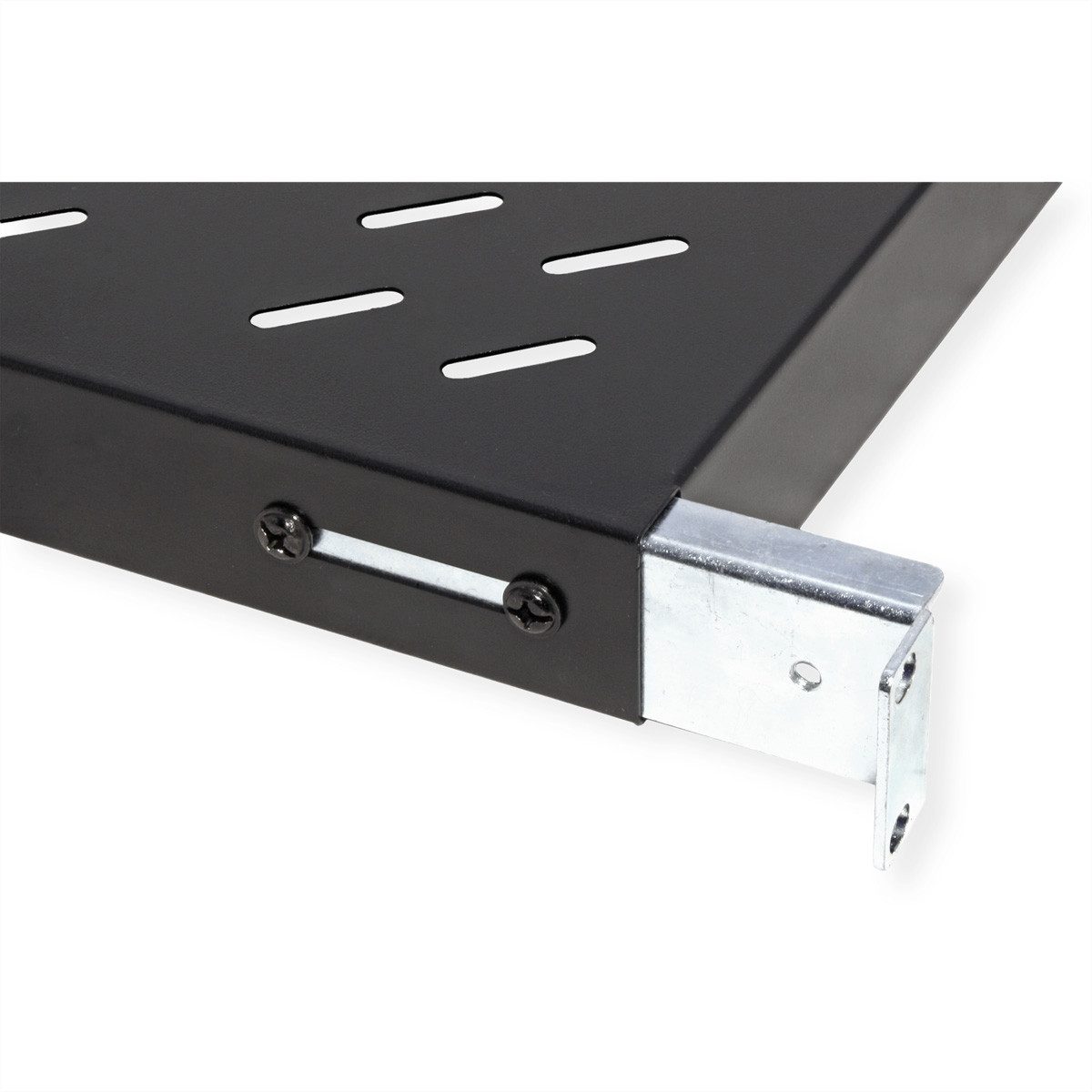 VALUE Netzwerkschrank 19-Zoll-Fachboden 1HE tiefenvariabel, 440 x 568 mm, 50kg Traglast