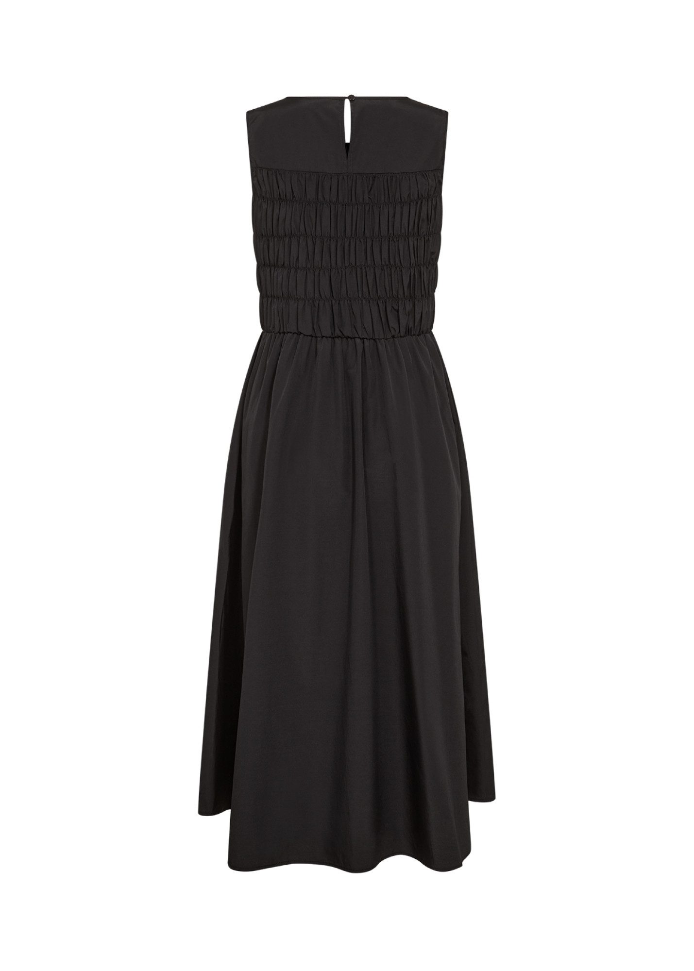 soyaconcept Midikleid – ärmelloses Sommerkleid mit gerafftem Mieder