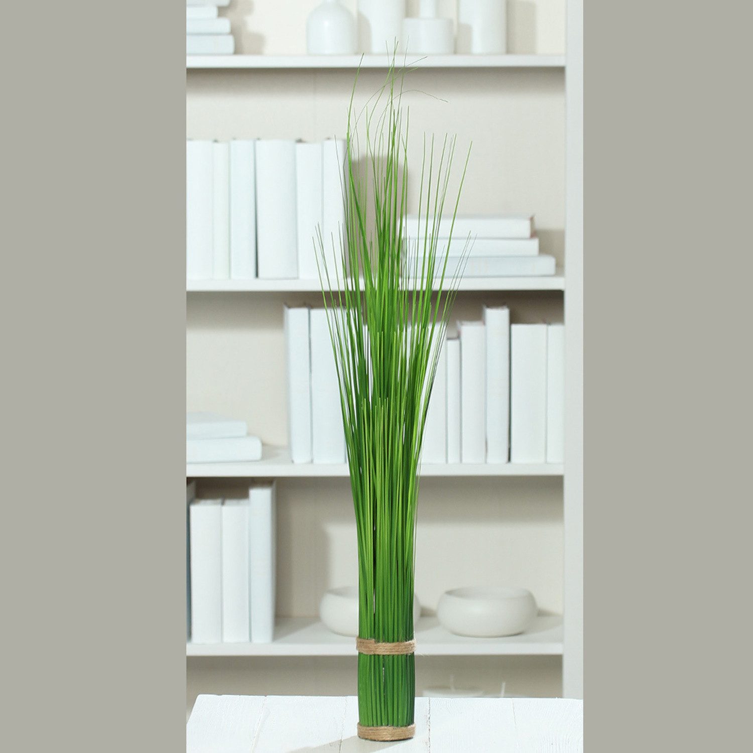 12er Set künstliches Stehgras Bündel, Deko Gräser H. 60cm D. 7cm grün DPI DPI Ma