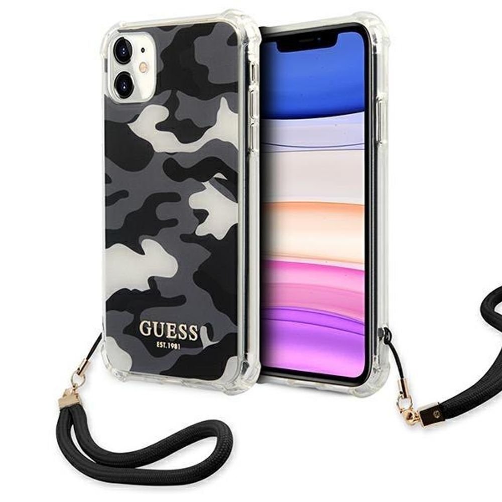 Guess Handyhülle Guess GUHCN61KSARBK iPhone 11 6.1 schwarz / schwar