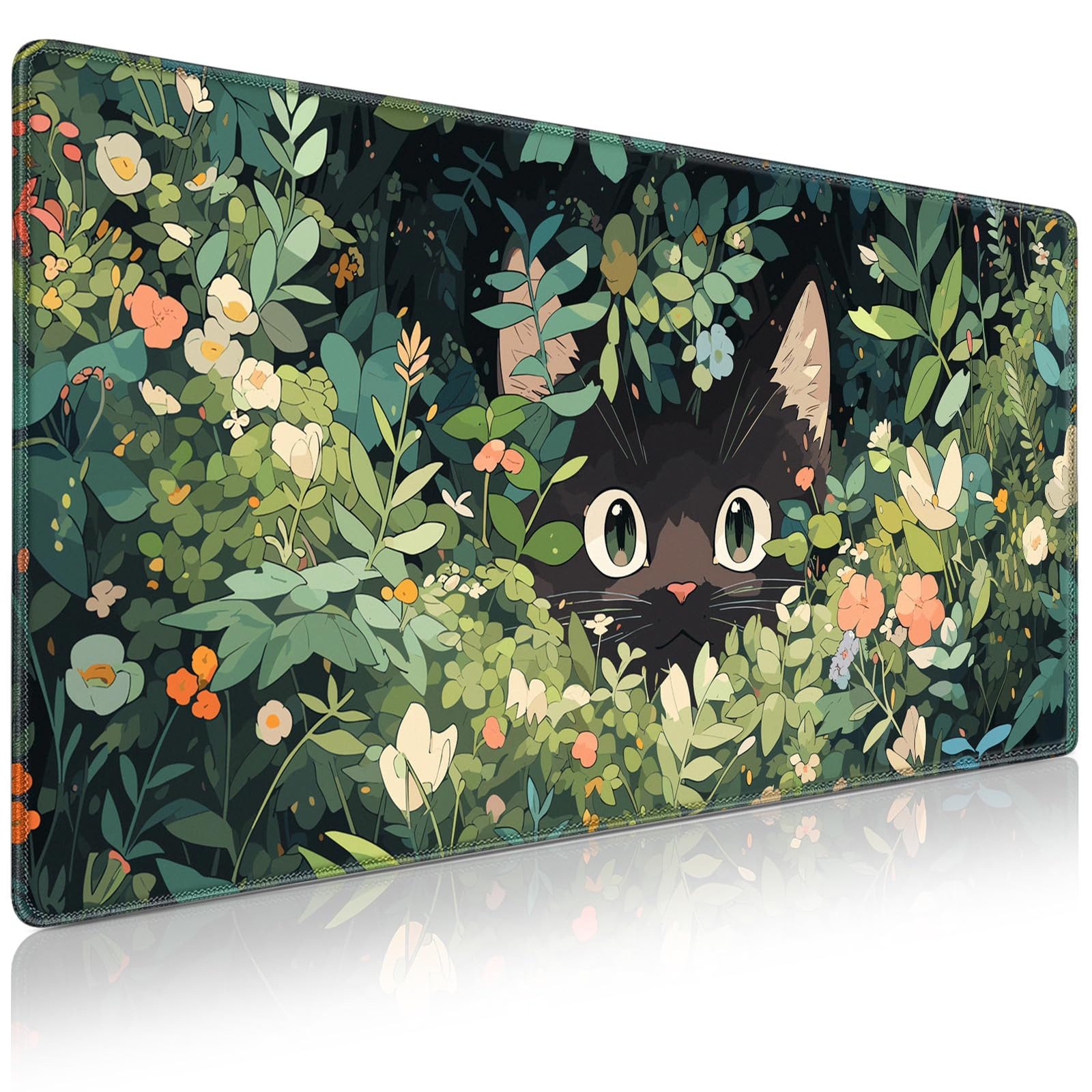 FOUORTUNATE-BEE Mauspad Große Schreibtischunterlage Gaming Mauspad Ergonomisch Set Katze (1-St), Desk Pad Set Büro Gaming Home Maus Tastatur Handgelenkauflage