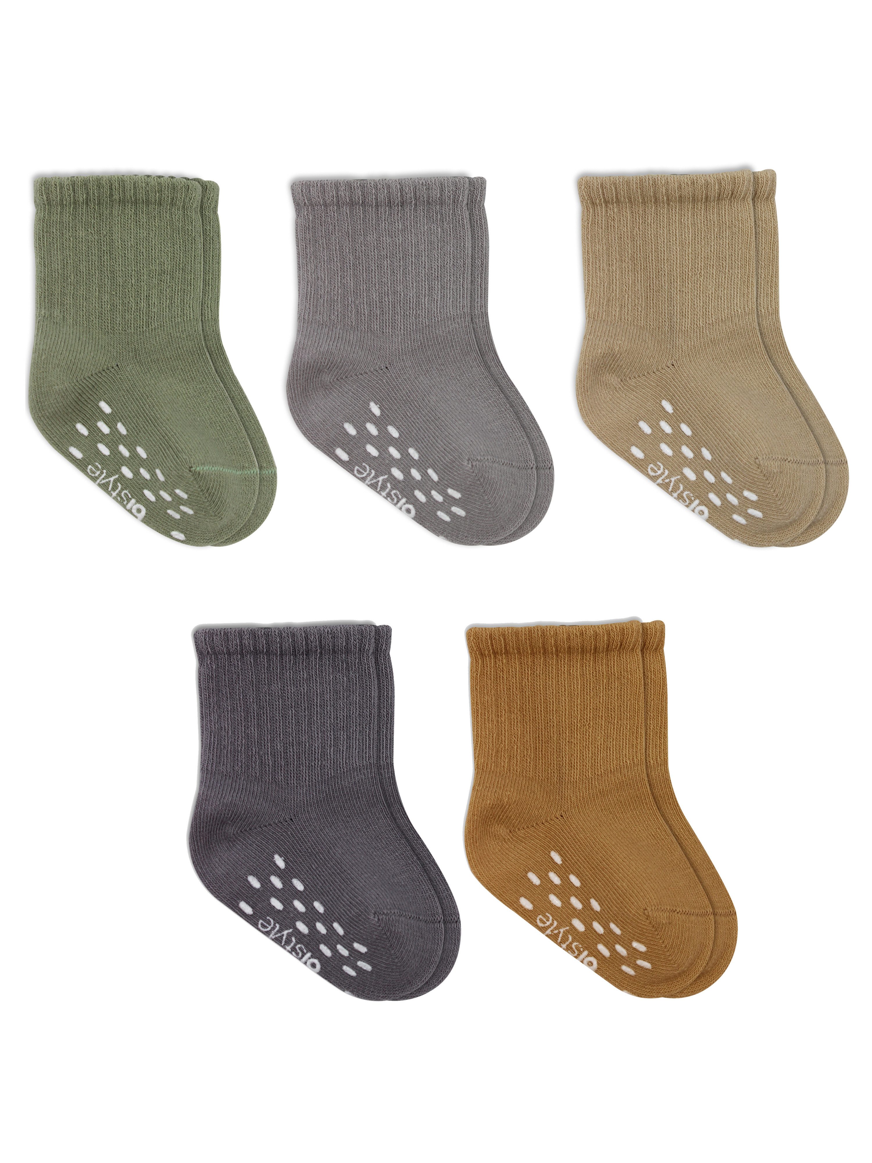 Basicsocken (5er Pack) ABS für Babys Jungen Mädchen Babysocken