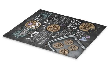 Posterlounge Acrylglasbild Lily & Val, Chocolate-Chips-Kekse Rezept (Englisch), Küche Illustration