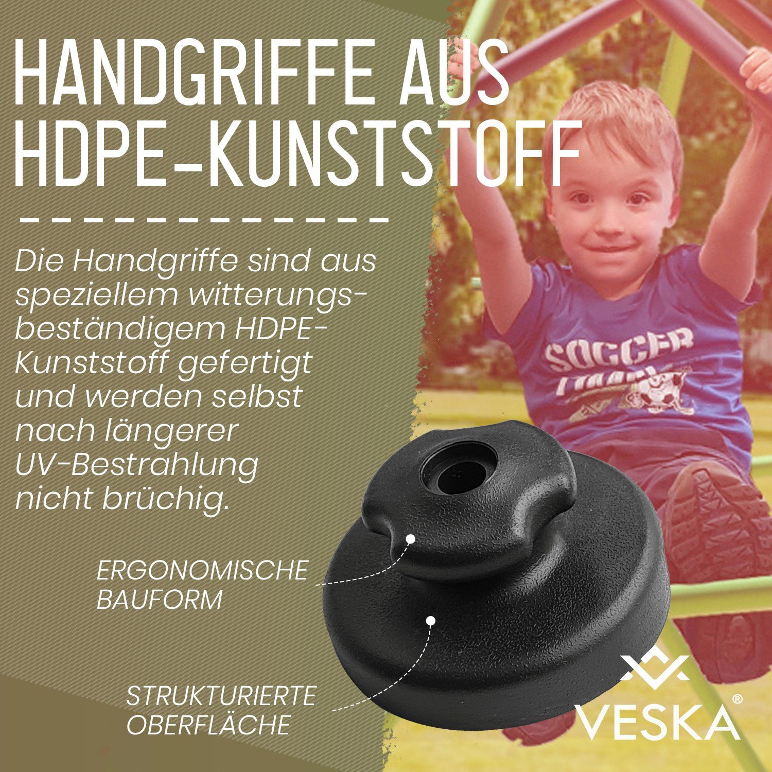 VESKA Klettergerüst Dome Climber Kinder Kletterkuppel Geodome Metall