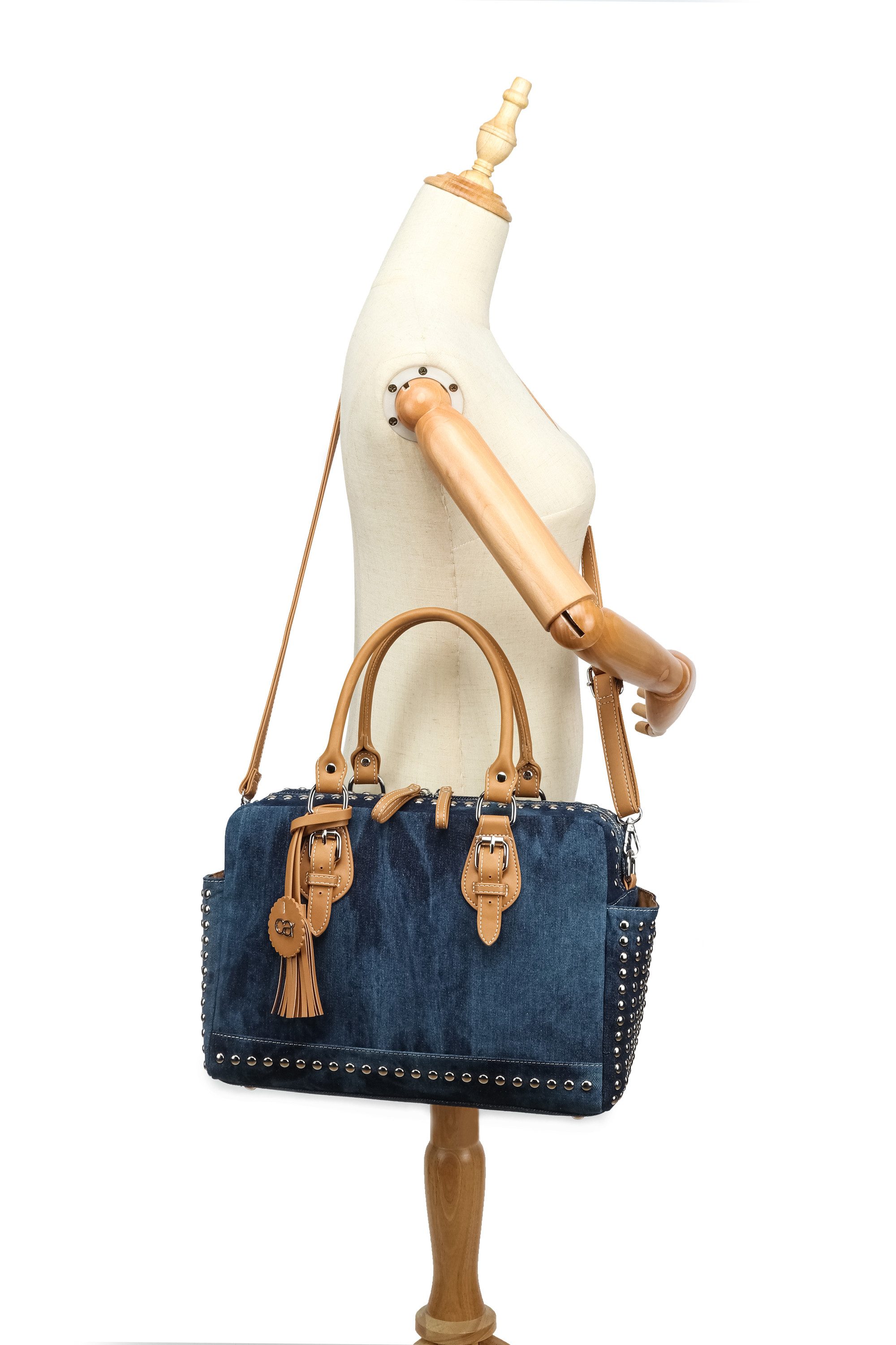 COLLEZIONE ALESSANDRO Schultertasche Denim, aus griffigem Jeansstoff mit Ni günstig online kaufen