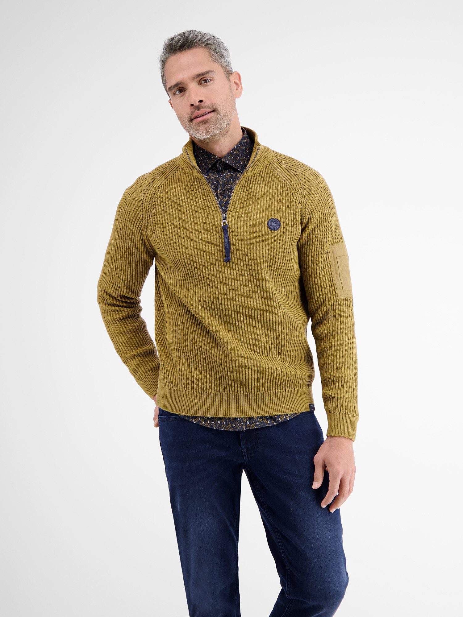 LERROS Strickpullover LERROS Troyer, Fishermanstyle