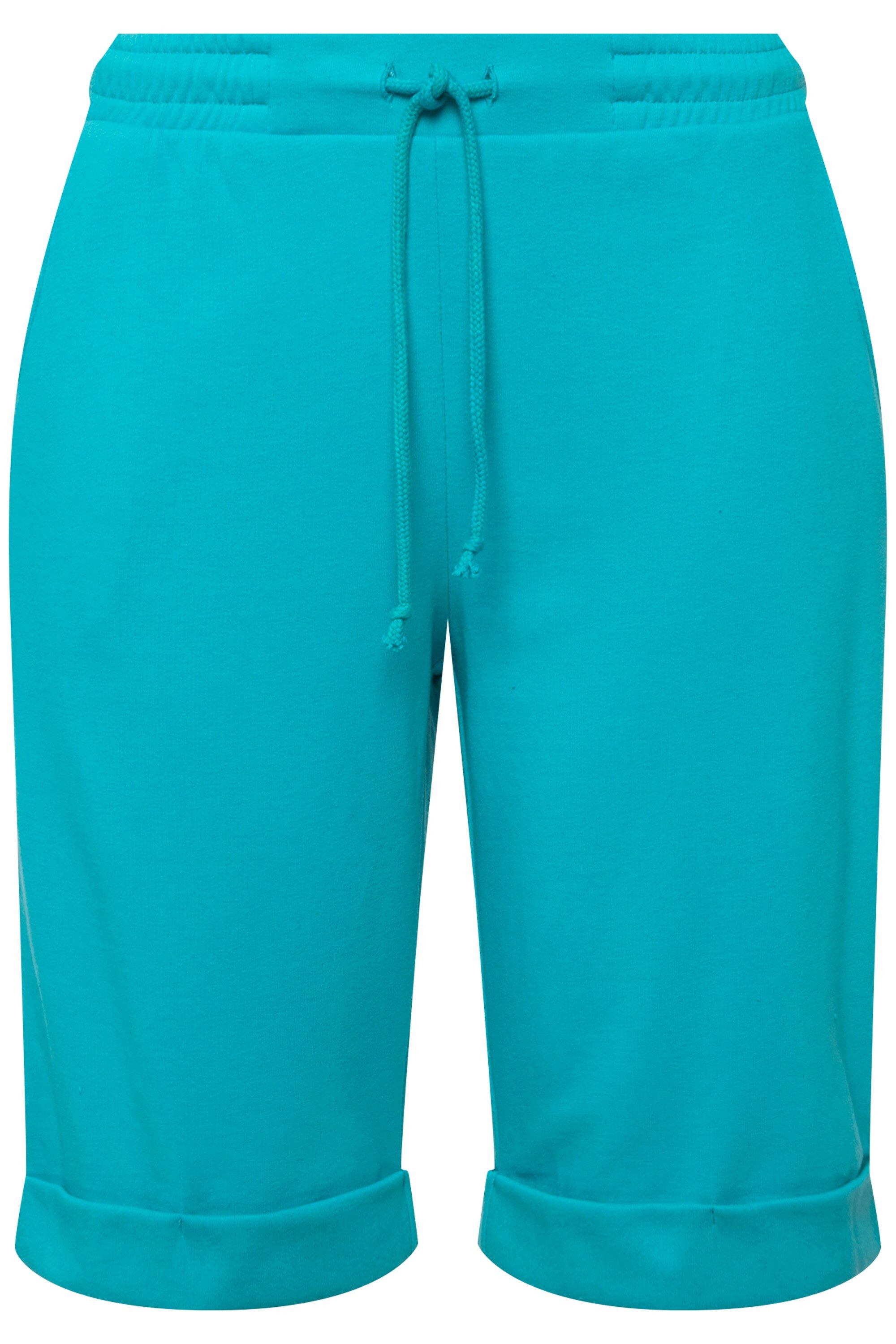 Ulla Popken Jeansshorts Sweatshorts Mary weites gerades Bein Elastikbund
