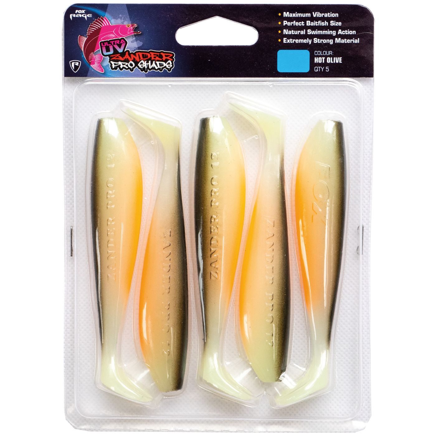 Fox Rage Kunstköder Fox Rage Zander Pro Ultra UV 7,5cm - 5 Gummifische